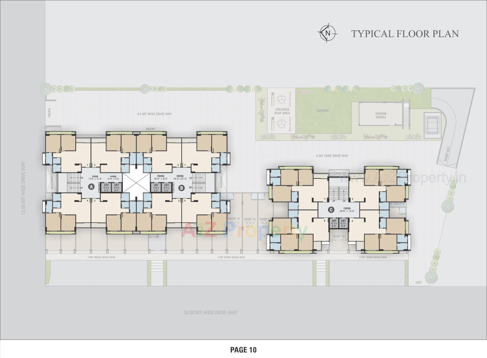 Layout of real estate project Dharti Saket Heaven located at Chenpur, Ahmedabad, Gujarat