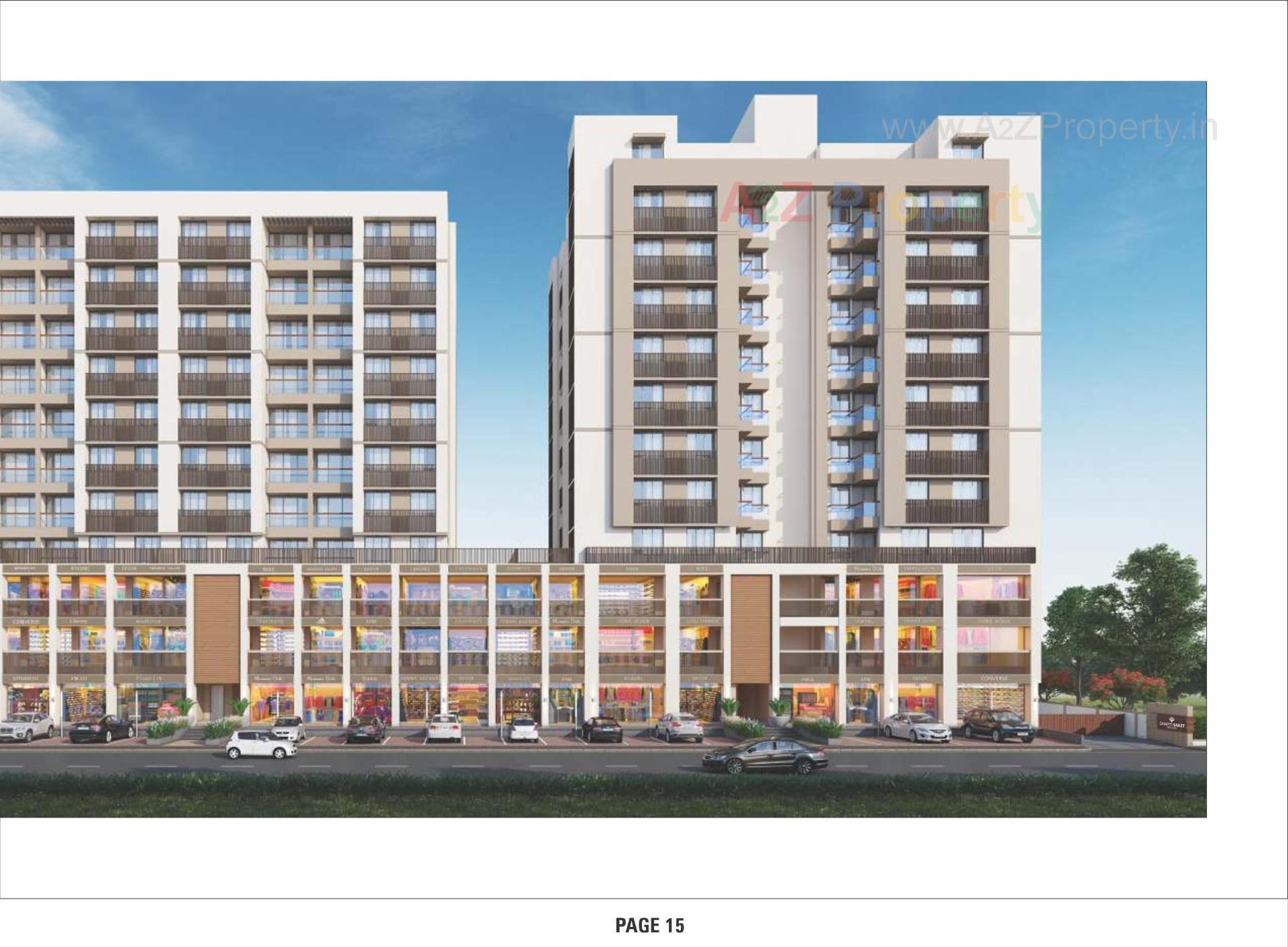 3D Elevation of real estate project Dharti Saket Heaven located at Chenpur, Ahmedabad, Gujarat