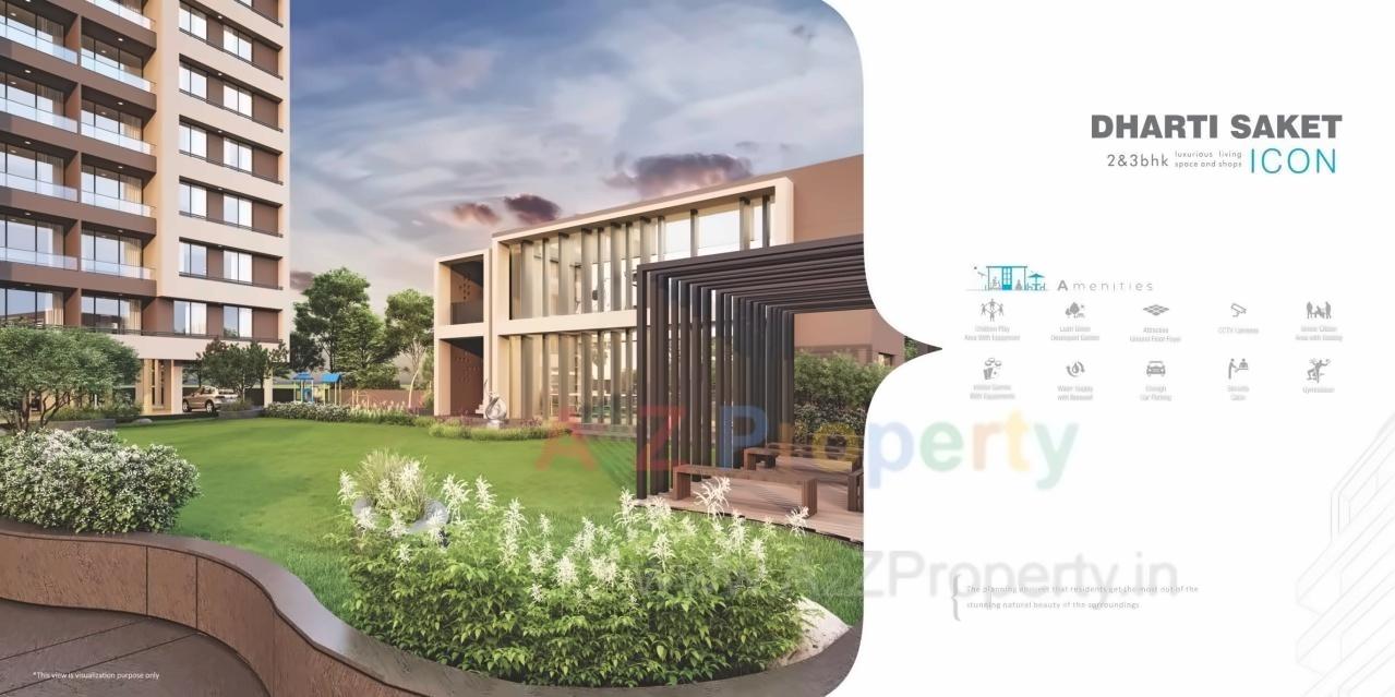 3D Elevation of real estate project Dharti Saket Icon located at Vadaj, Ahmedabad, Gujarat