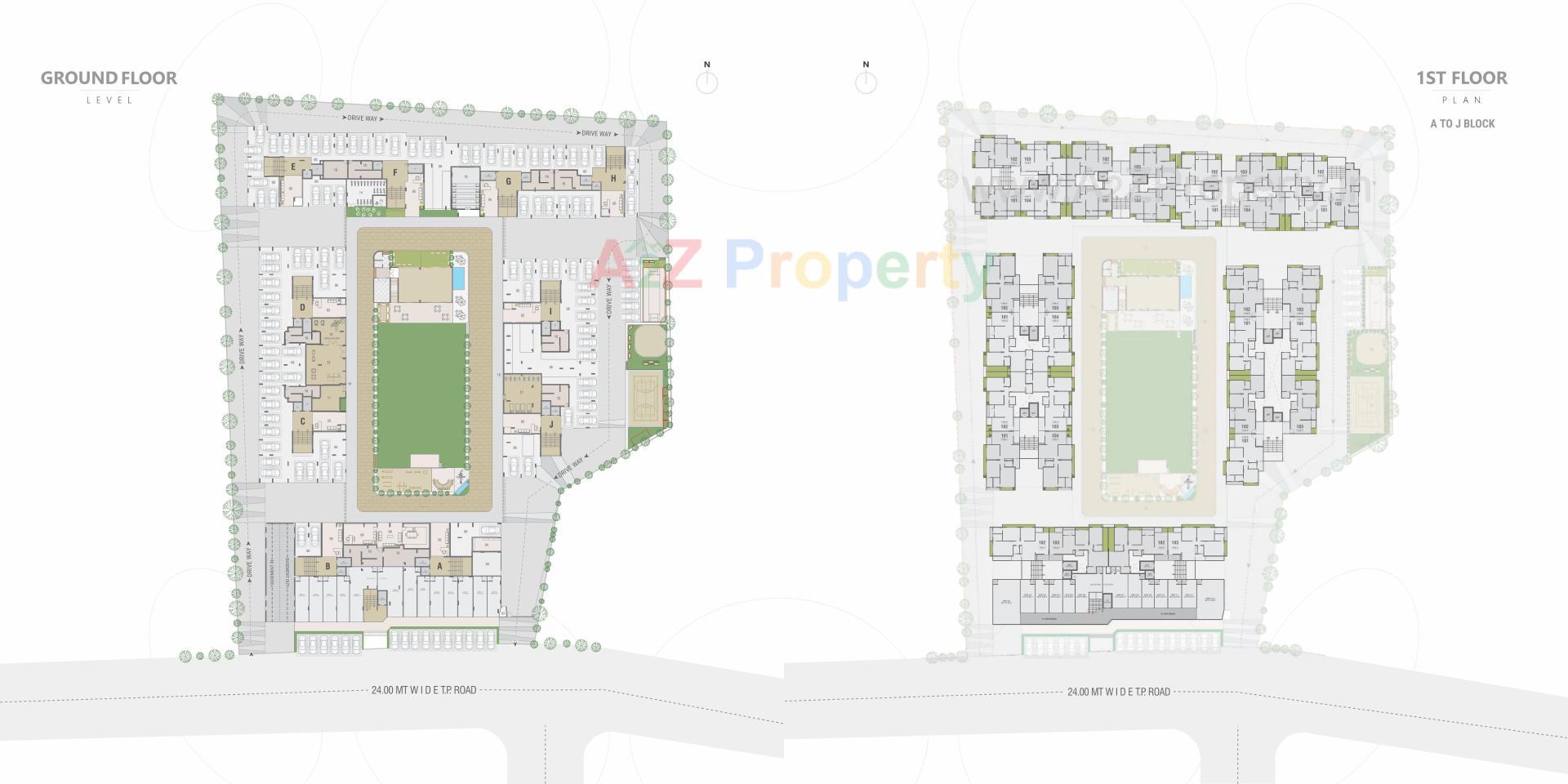 Layout of real estate project Dharti Skyline located at Ahmedabad, Ahmedabad, Gujarat