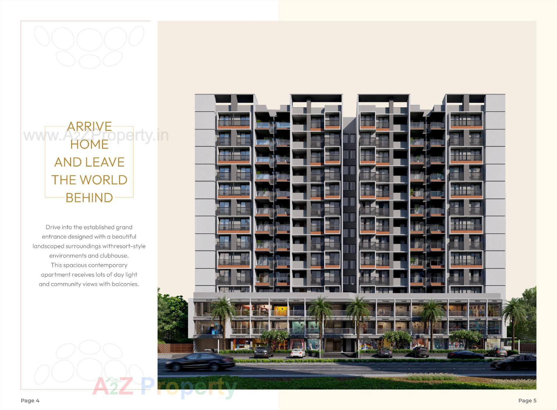 3D Elevation of real estate project Dharti Skyline located at Ahmedabad, Ahmedabad, Gujarat