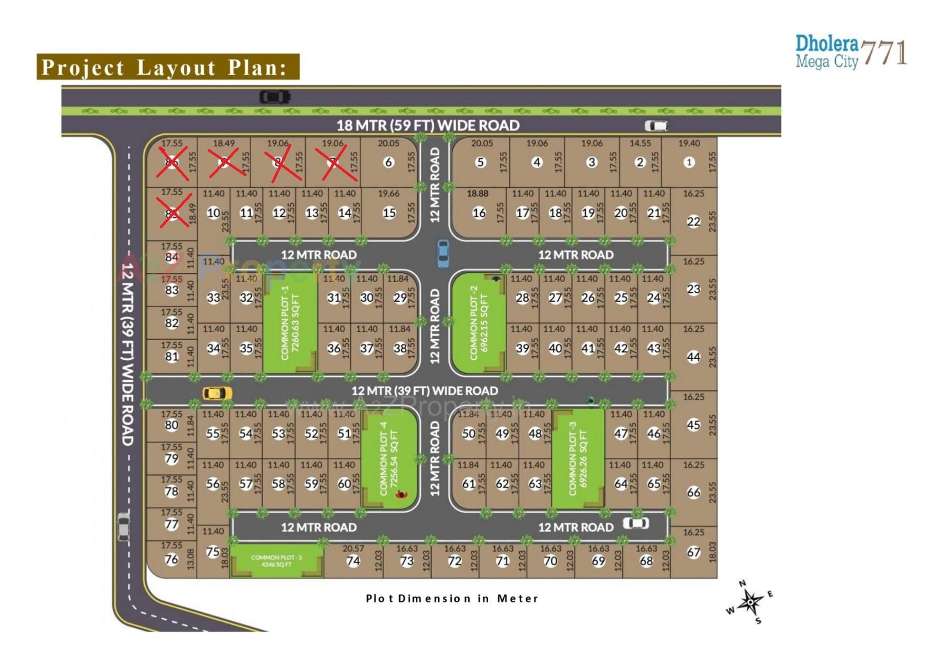 Layout of real estate project Dholera Megacity located at Kadipur, Ahmedabad, Gujarat