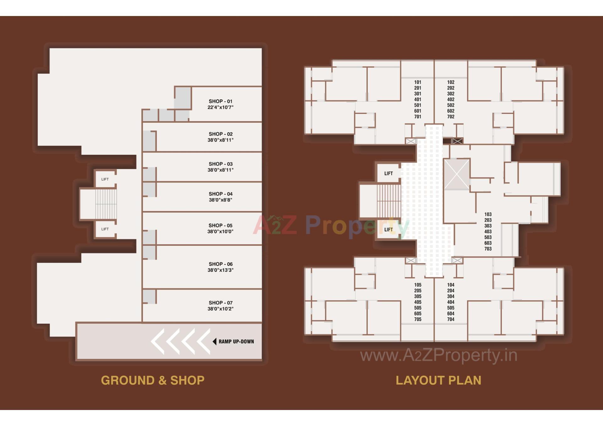 Layout of real estate project Dhs Royal located at Singarva, Ahmedabad, Gujarat