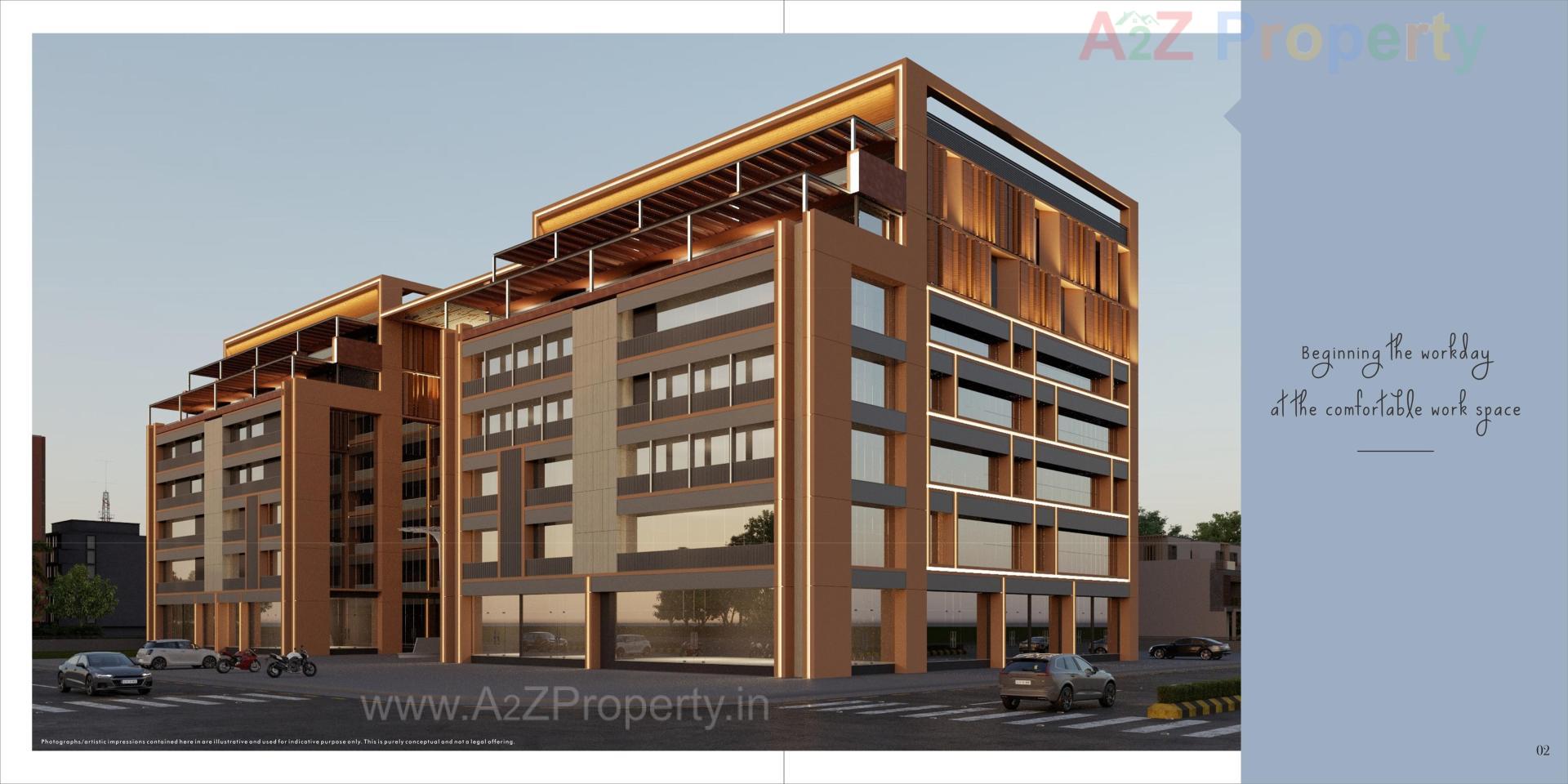 3D Elevation of real estate project Diamond Retail Space located at Nikol, Ahmedabad, Gujarat