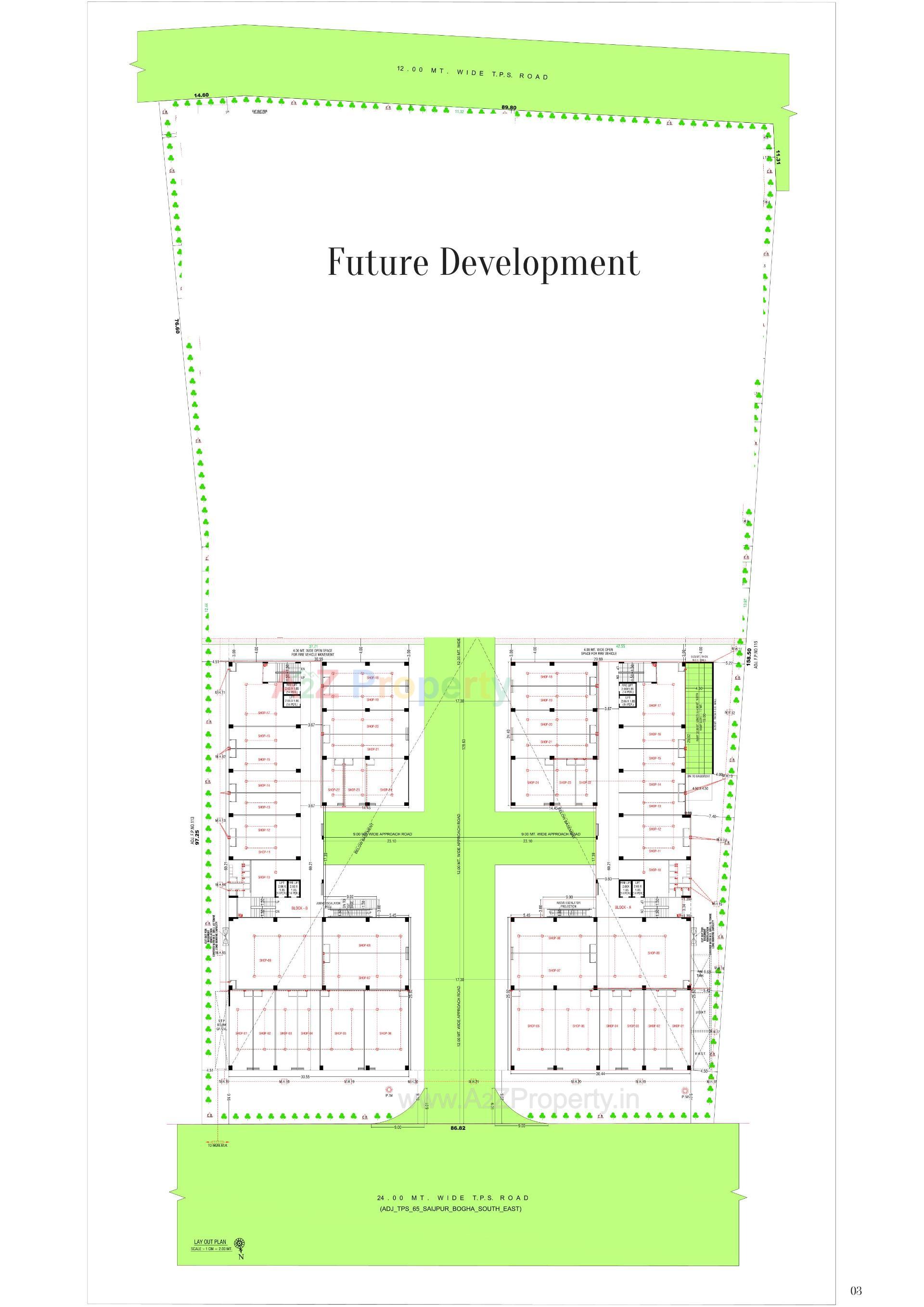 Layout of real estate project Diamond Retail Space located at Nikol, Ahmedabad, Gujarat