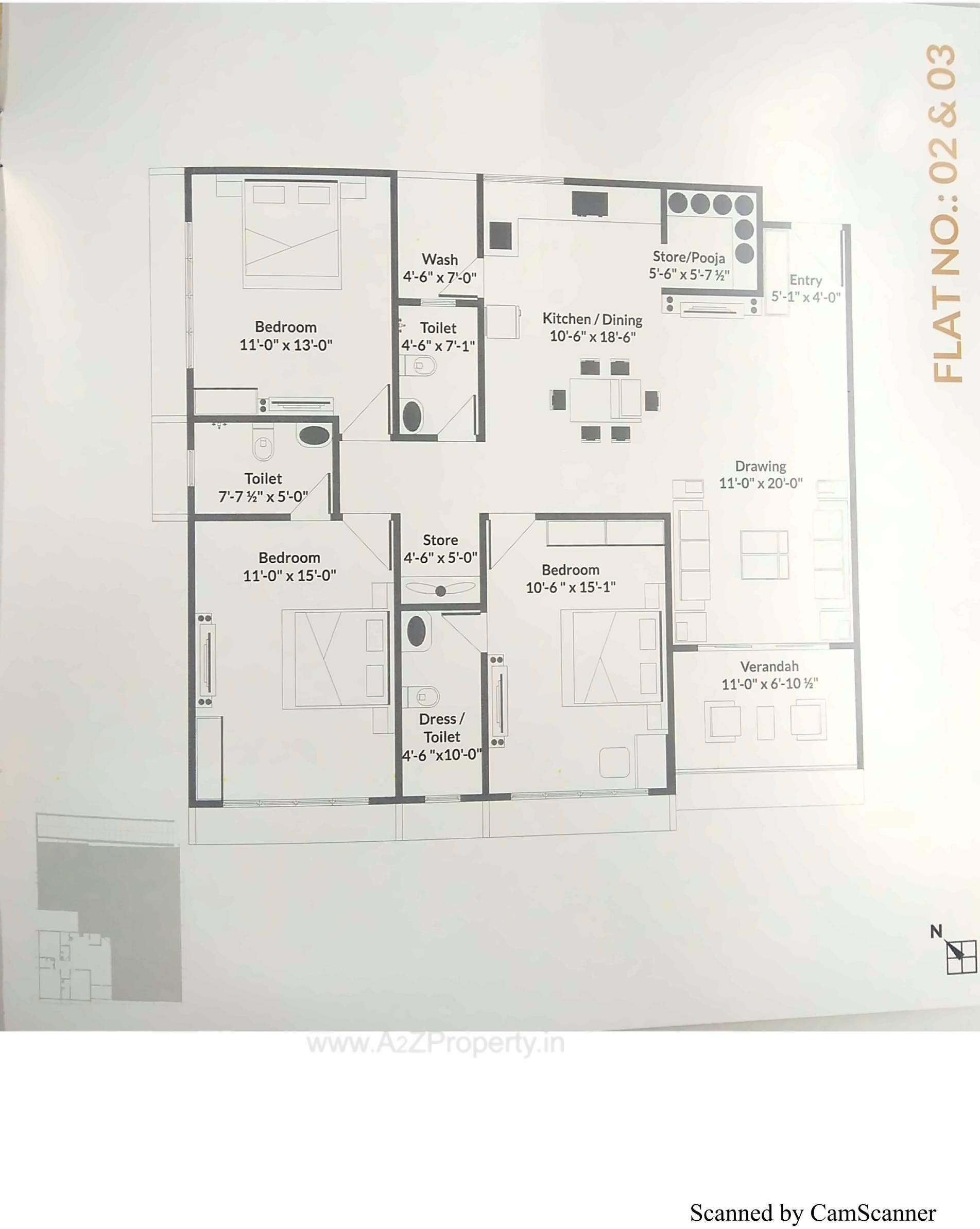 Layout of real estate project Dimple Flats located at Vasna, Ahmedabad, Gujarat