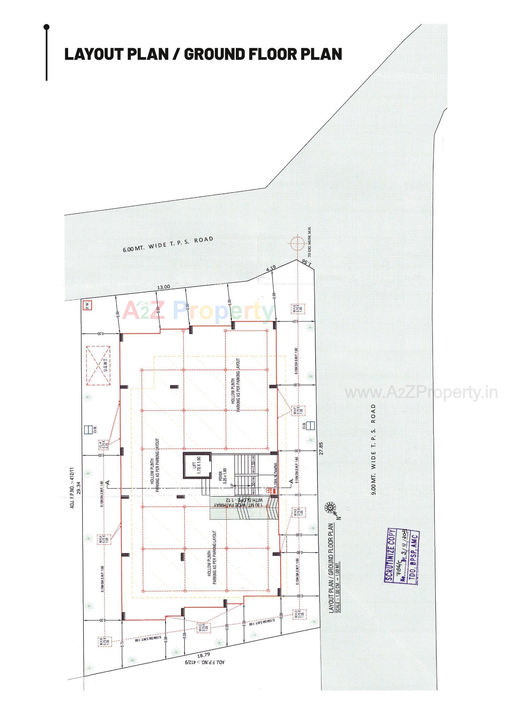 Layout of real estate project Divine 10 located at Changispur, Ahmedabad, Gujarat