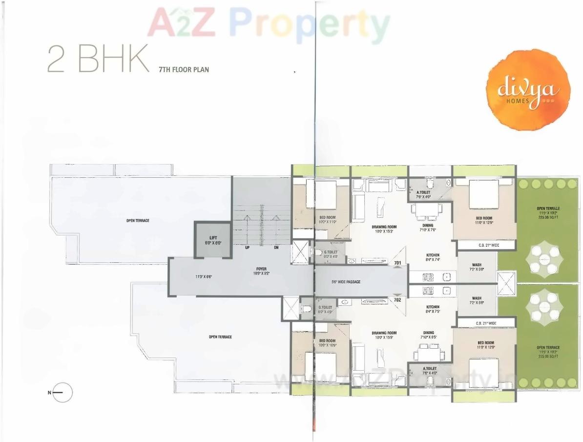 Layout of real estate project Divya Homes located at City, Ahmedabad, Gujarat