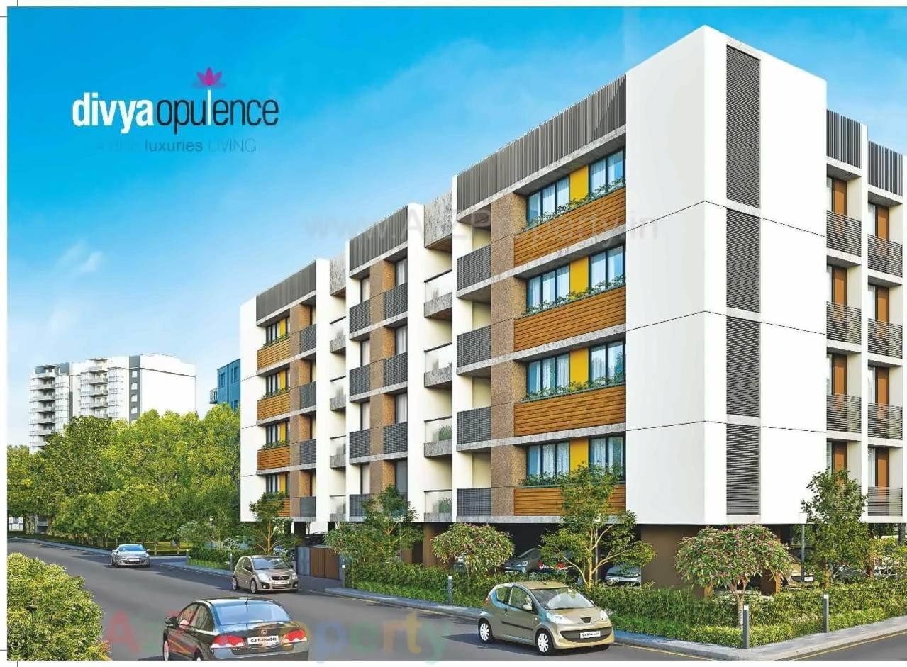 3D Elevation of real estate project Divya Opulence located at Rajpur-hirpur, Ahmedabad, Gujarat