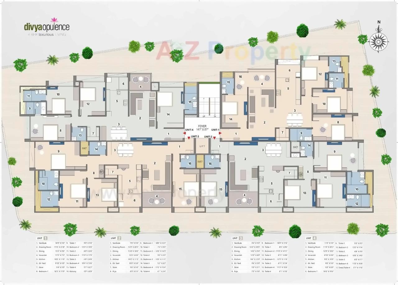 Layout of real estate project Divya Opulence located at Rajpur-hirpur, Ahmedabad, Gujarat