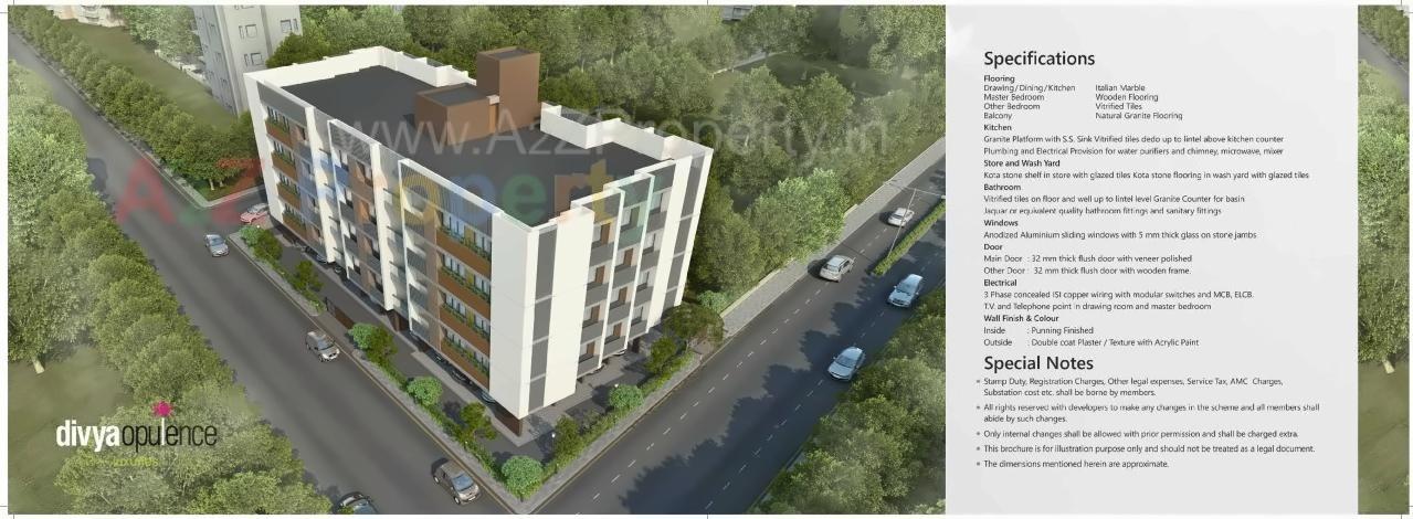 3D Elevation of real estate project Divya Opulence located at Rajpur-hirpur, Ahmedabad, Gujarat