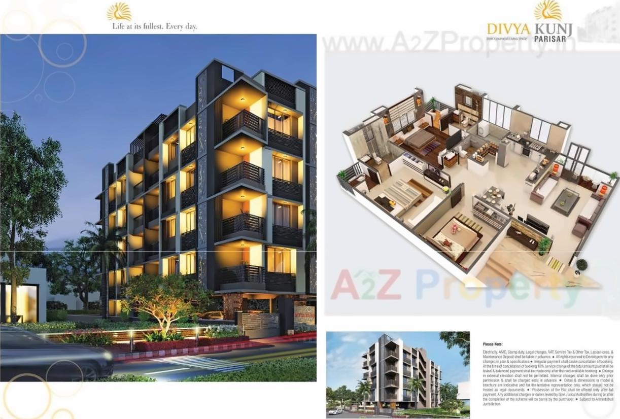 Layout of real estate project Divyakunj Parisar located at City, Ahmedabad, Gujarat