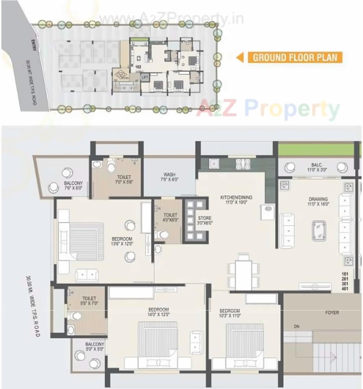 Layout of real estate project Divyakunj Parisar located at City, Ahmedabad, Gujarat