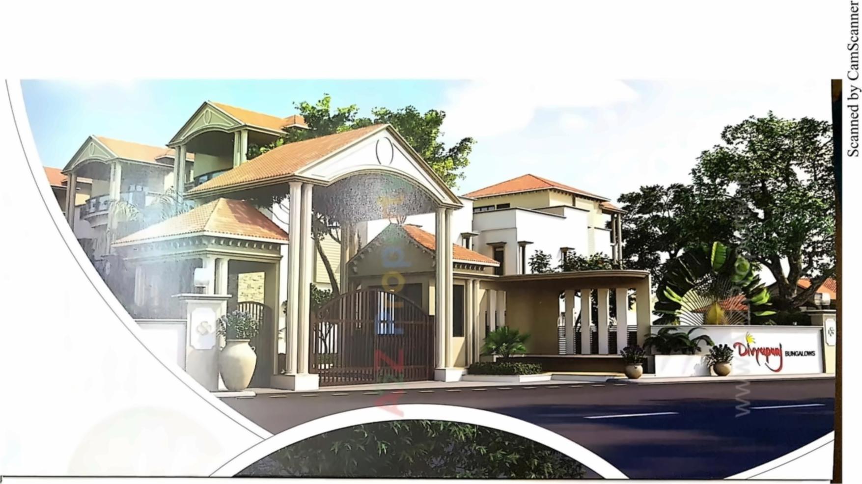 3D Elevation of real estate project Divyapunj Bungalows located at Chandkheda, Ahmedabad, Gujarat