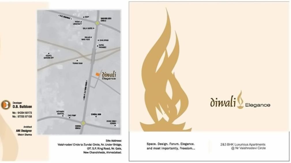  of real estate project Diwali Elegance located at Tragad, Ahmedabad, Gujarat
