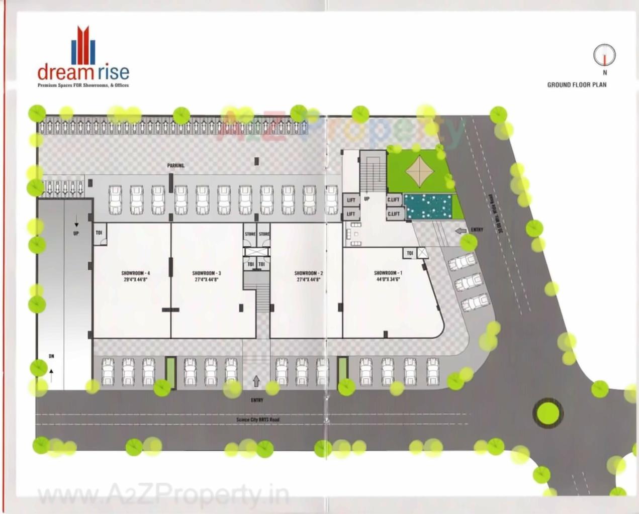 Layout of real estate project Dream Rise located at Sola, Ahmedabad, Gujarat