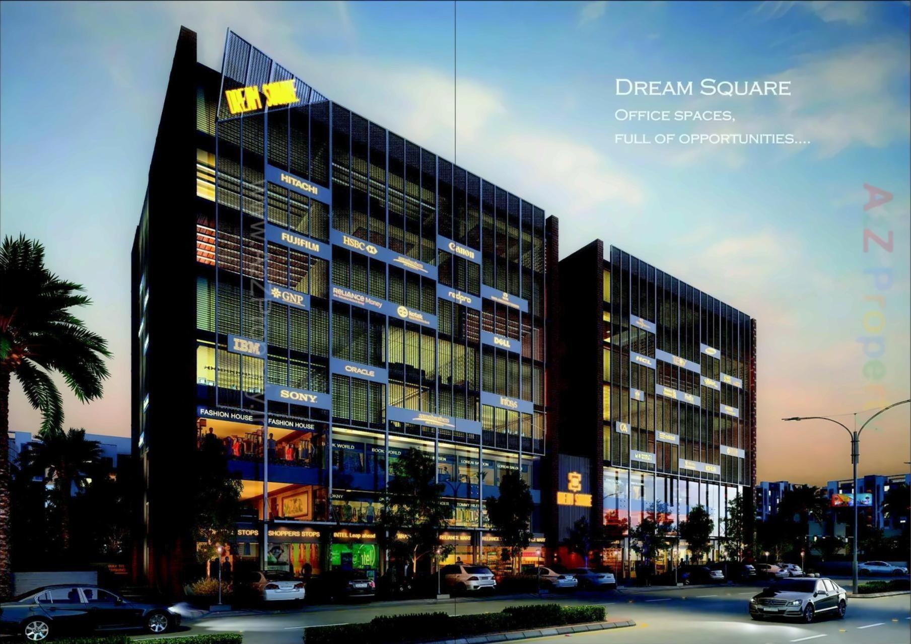 3D Elevation of real estate project Dream Square located at New-wadaj, Ahmedabad, Gujarat