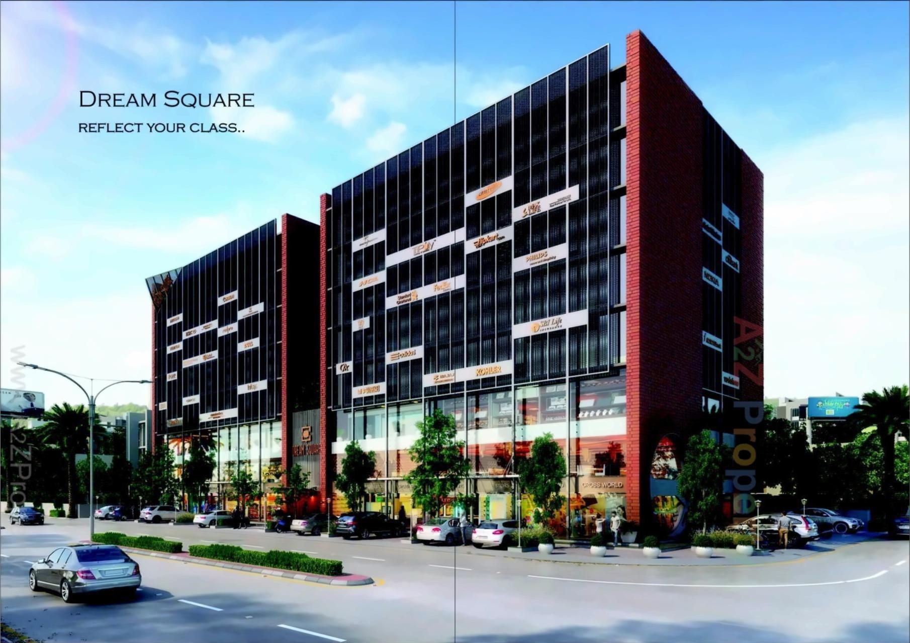 3D Elevation of real estate project Dream Square located at New-wadaj, Ahmedabad, Gujarat