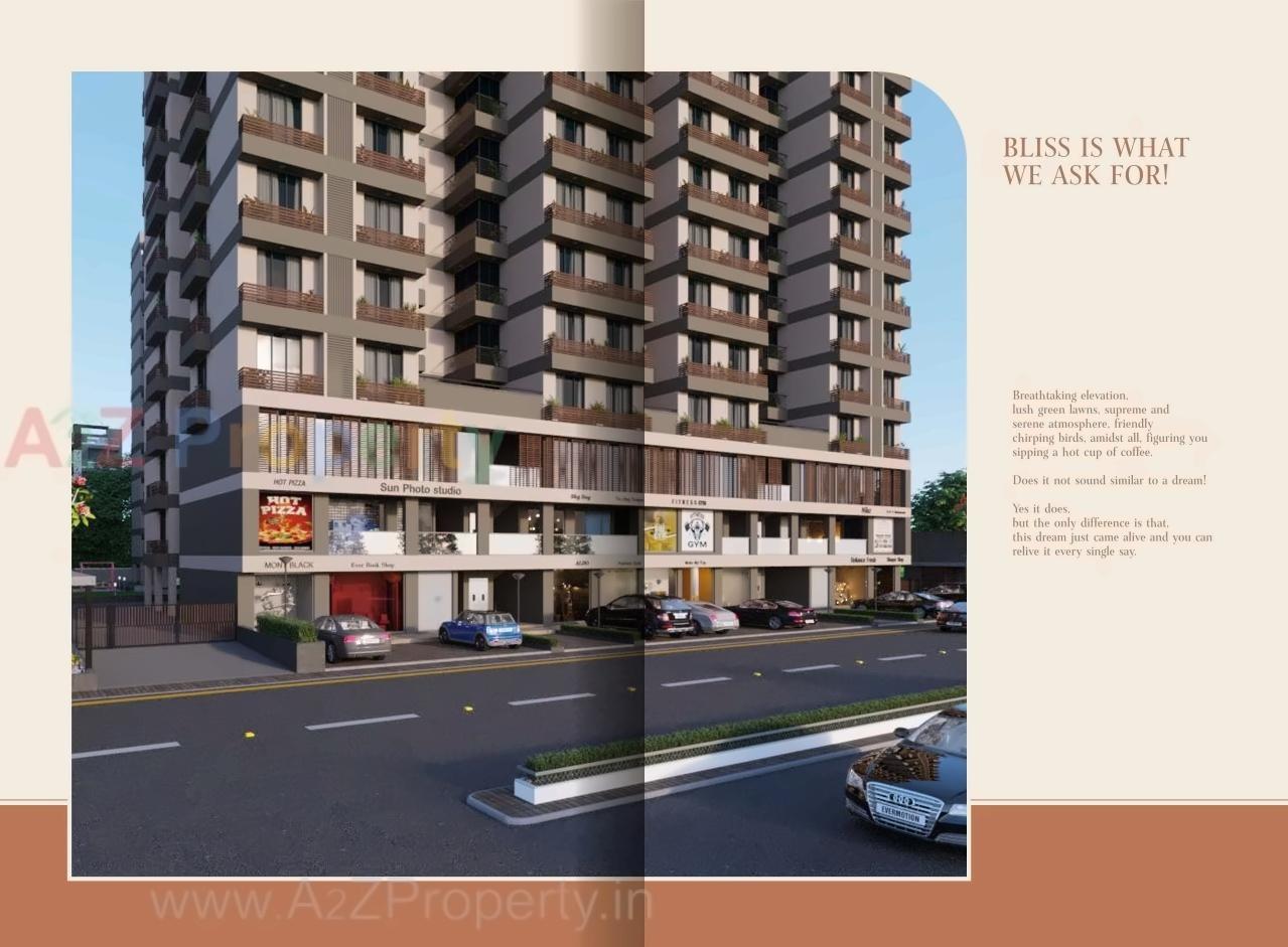 3D Elevation of real estate project Dutt Avalon located at Tragad, Ahmedabad, Gujarat