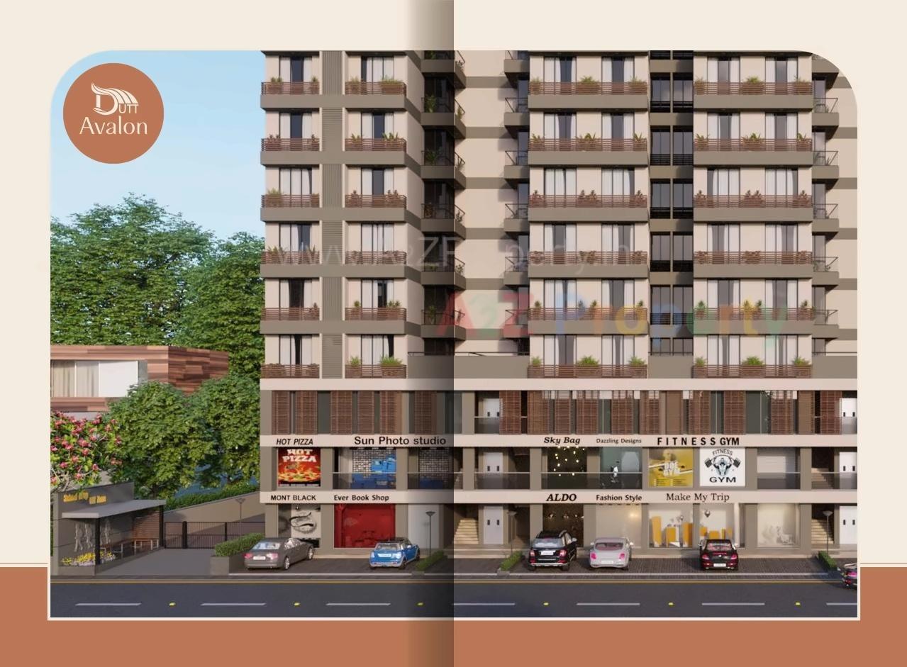 3D Elevation of real estate project Dutt Avalon located at Tragad, Ahmedabad, Gujarat