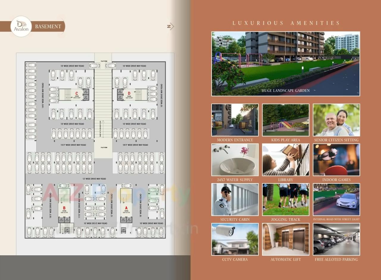 Layout of real estate project Dutt Avalon located at Tragad, Ahmedabad, Gujarat