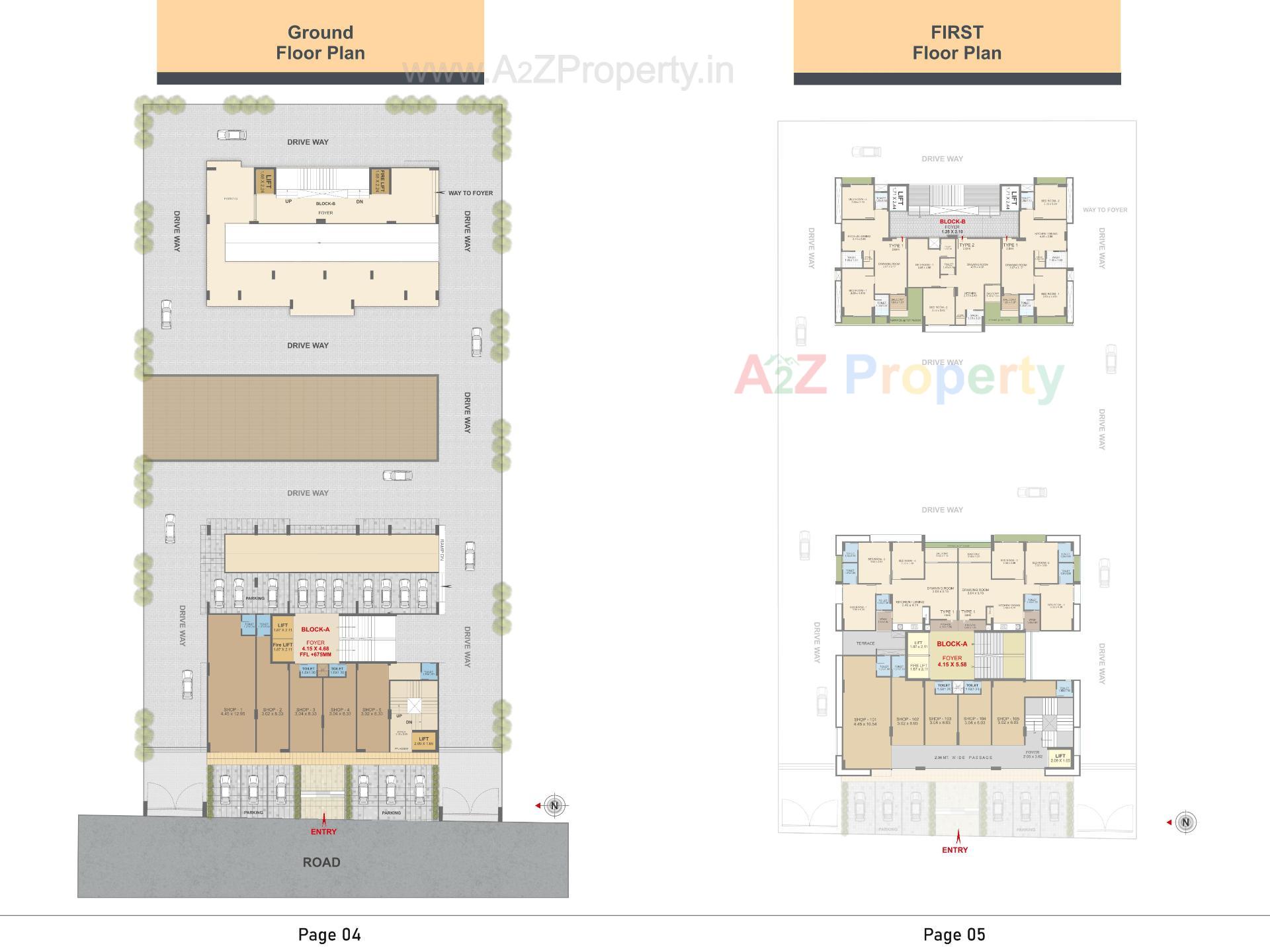 Layout of real estate project Dutt Paradise located at Tragad, Ahmedabad, Gujarat