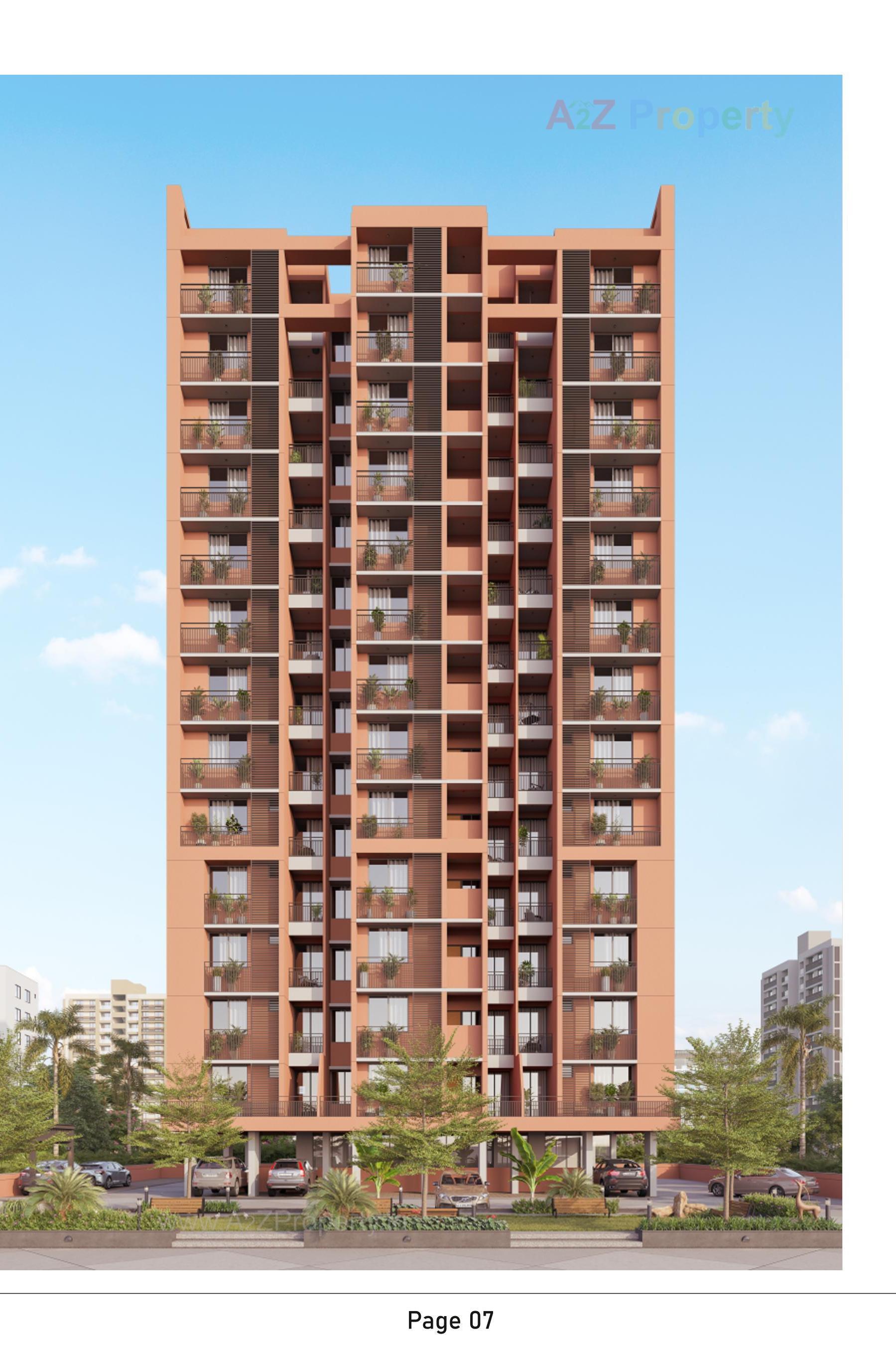 3D Elevation of real estate project Dutt Paradise located at Tragad, Ahmedabad, Gujarat