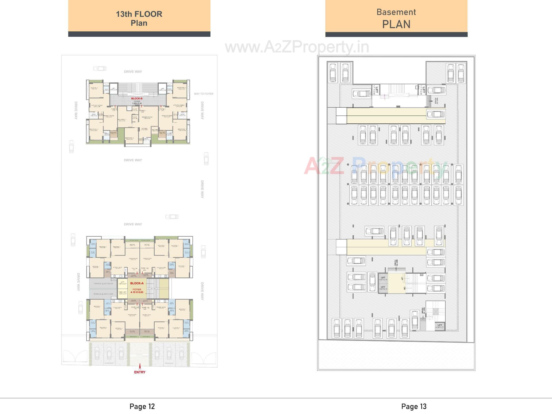 Layout of real estate project Dutt Paradise located at Tragad, Ahmedabad, Gujarat