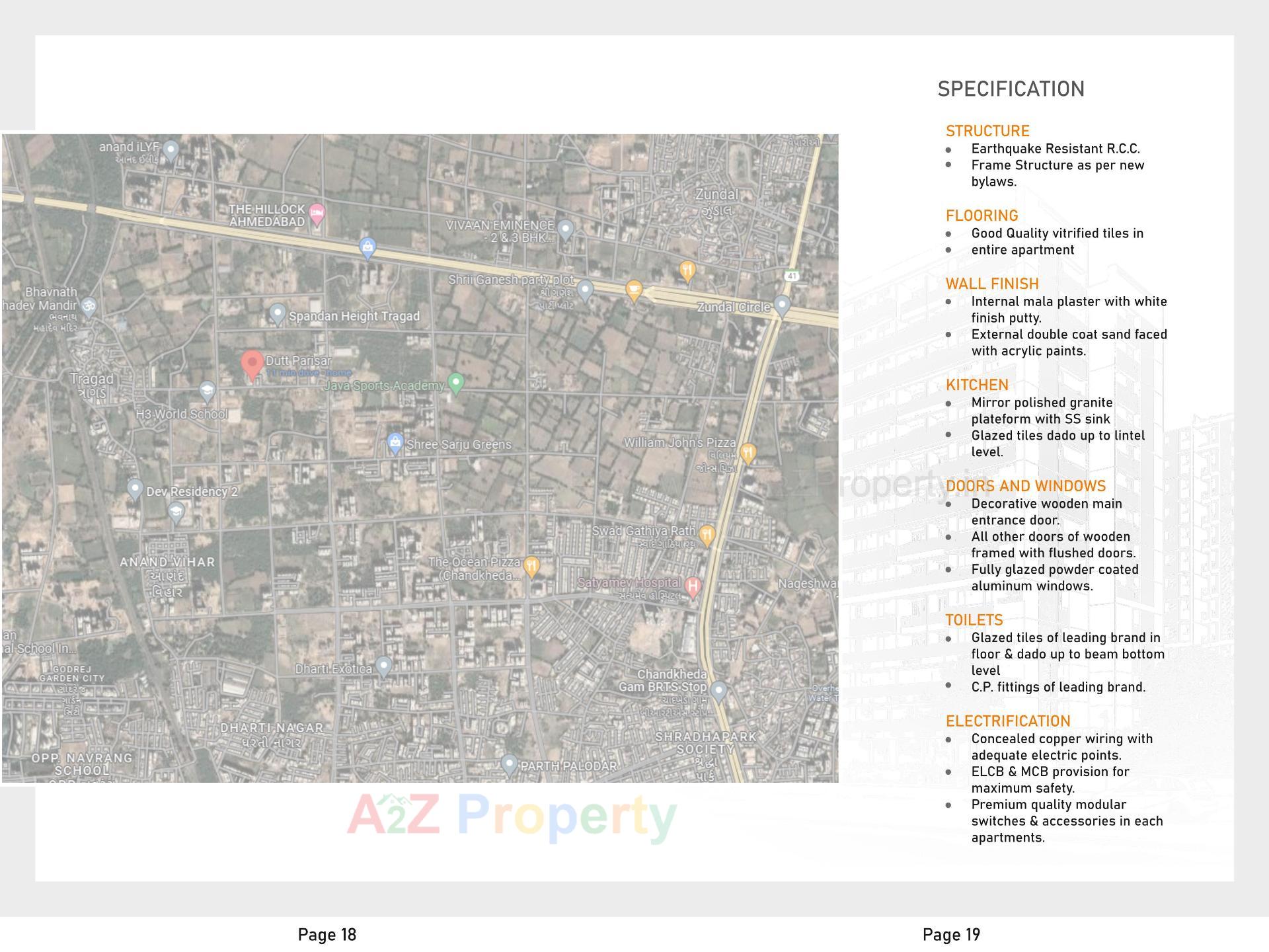  of real estate project Dutt Paradise located at Tragad, Ahmedabad, Gujarat