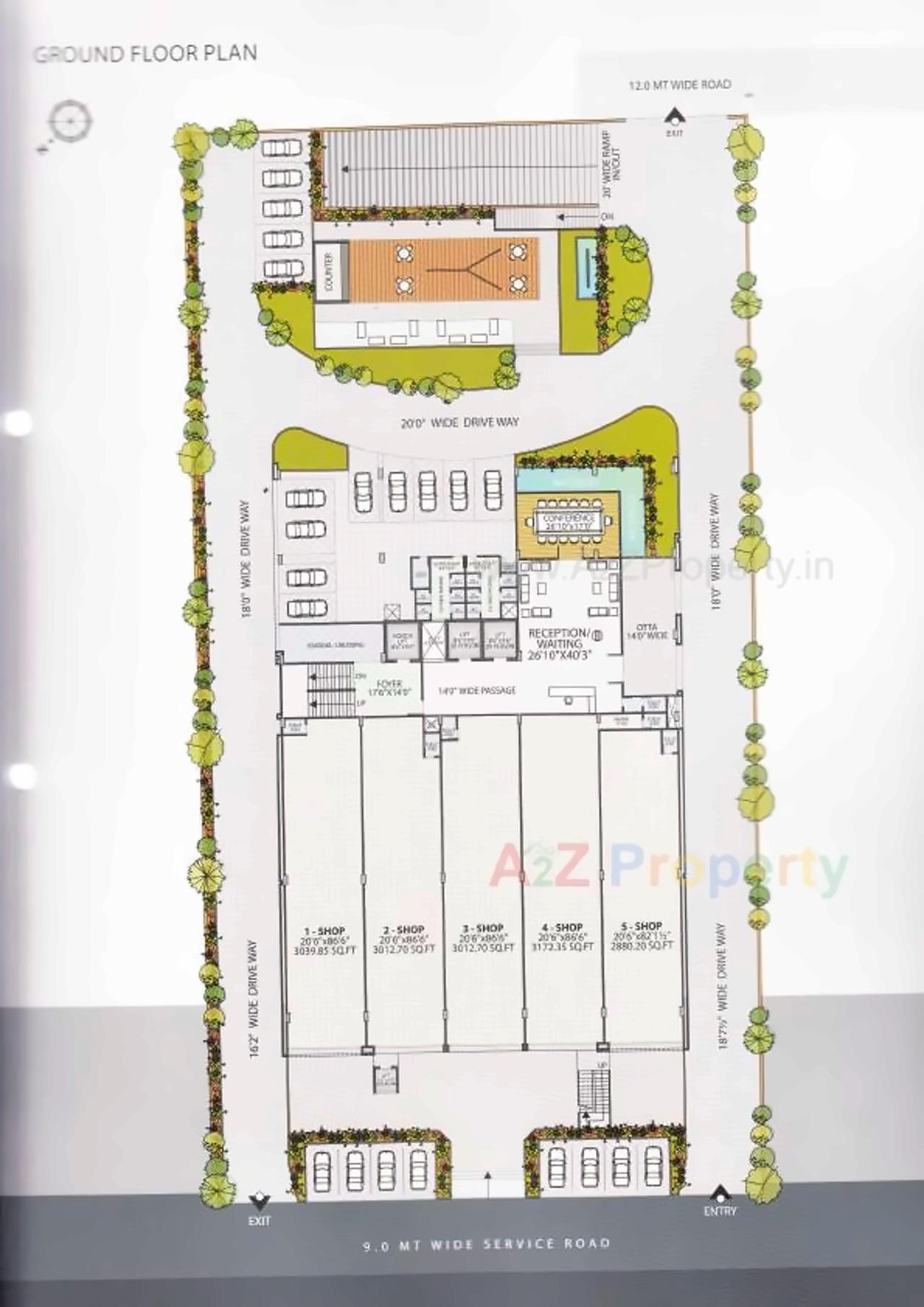 Layout of real estate project Dwarkesh Business Hub located at Motera, Ahmedabad, Gujarat