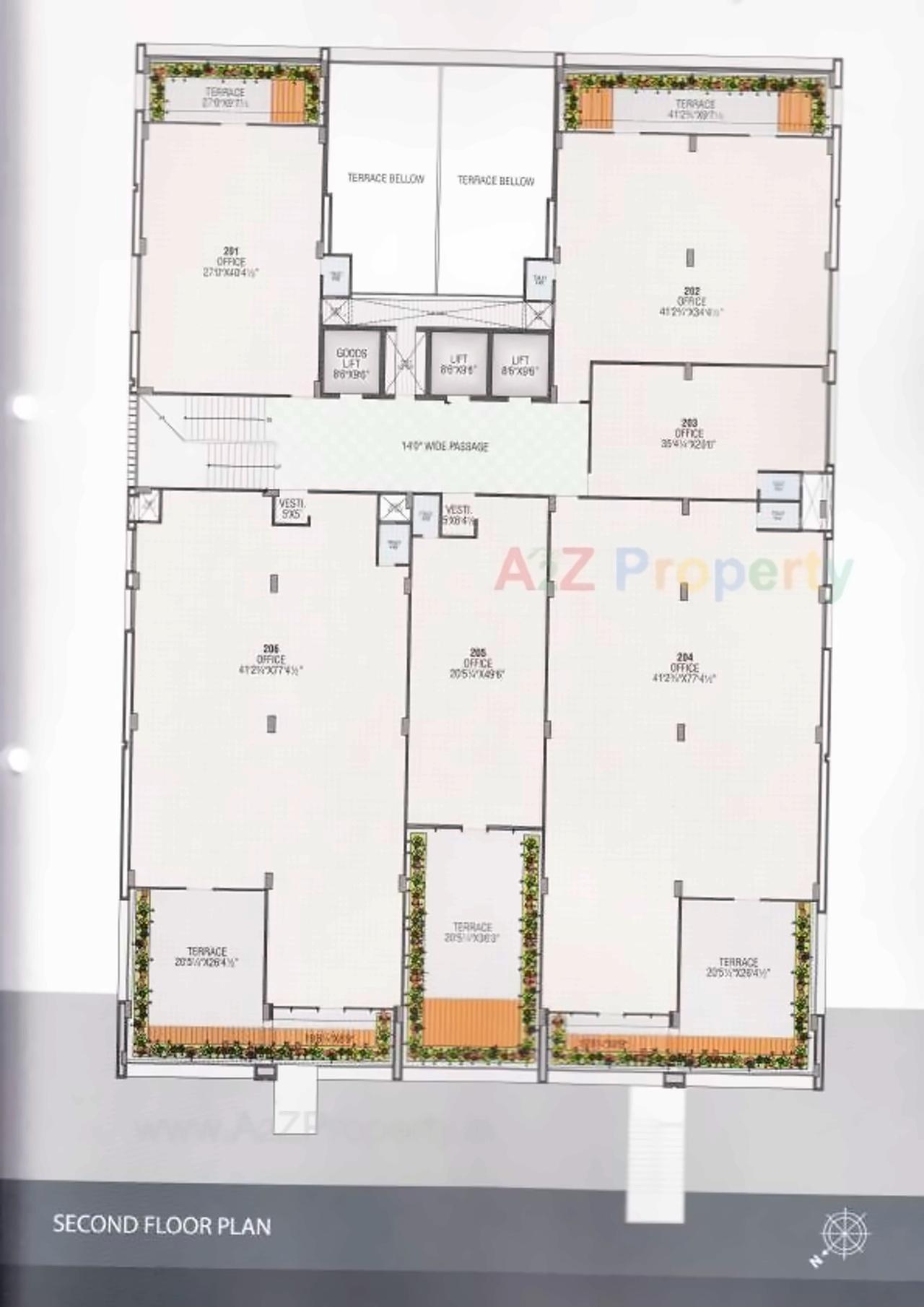 Layout of real estate project Dwarkesh Business Hub located at Motera, Ahmedabad, Gujarat