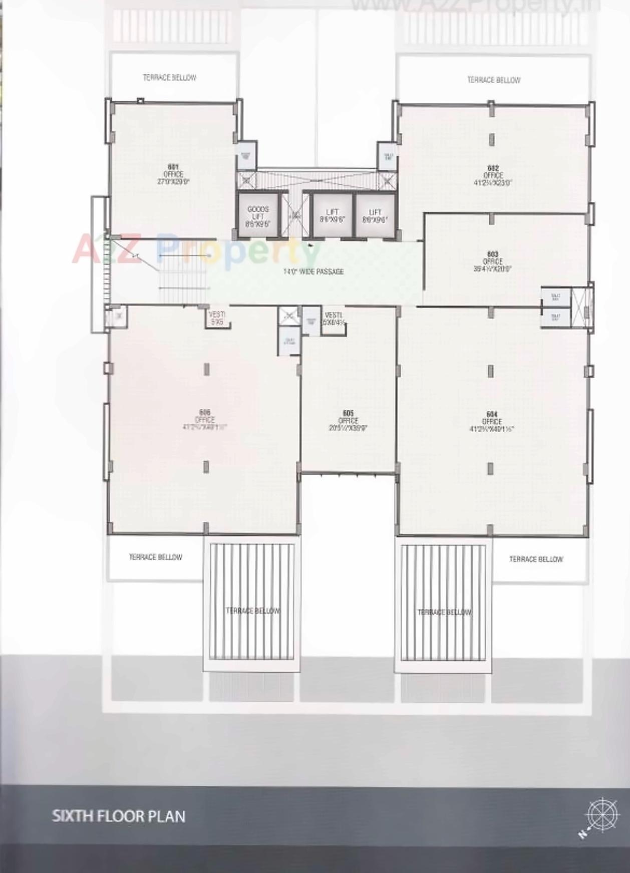 Layout of real estate project Dwarkesh Business Hub located at Motera, Ahmedabad, Gujarat