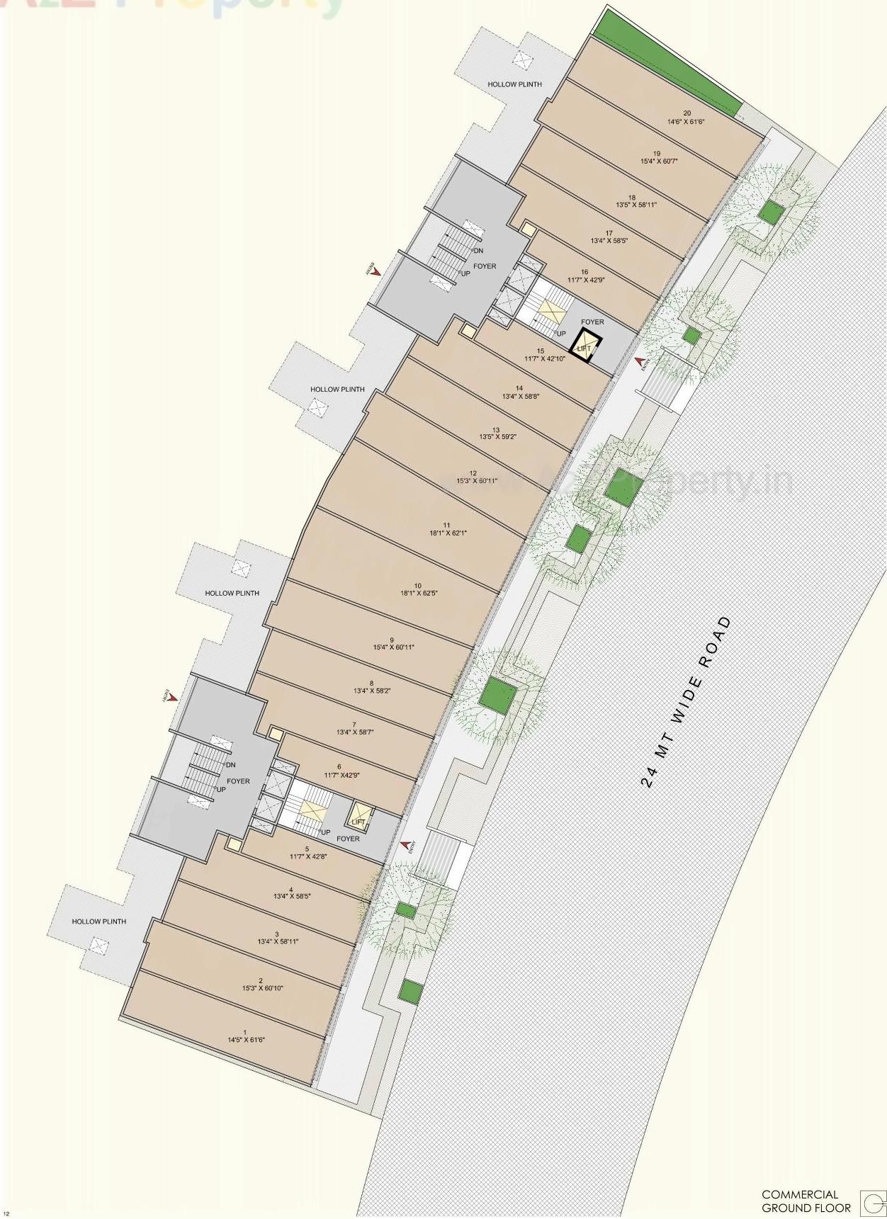 Layout of real estate project Dwarkesh Fragrance located at Chandkheda, Ahmedabad, Gujarat