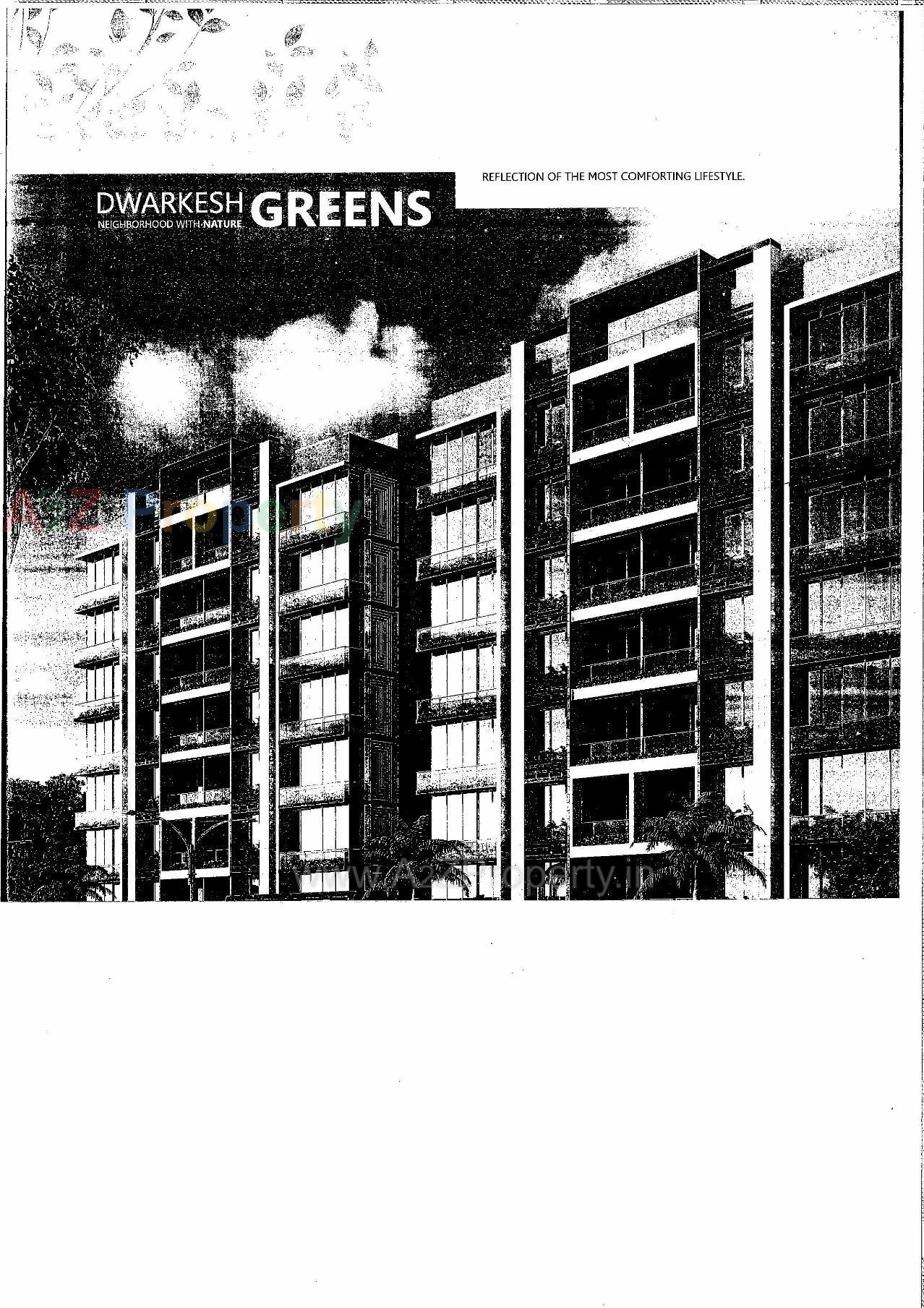 3D Elevation of real estate project Dwarkesh Greens located at Shilaj, Ahmedabad, Gujarat