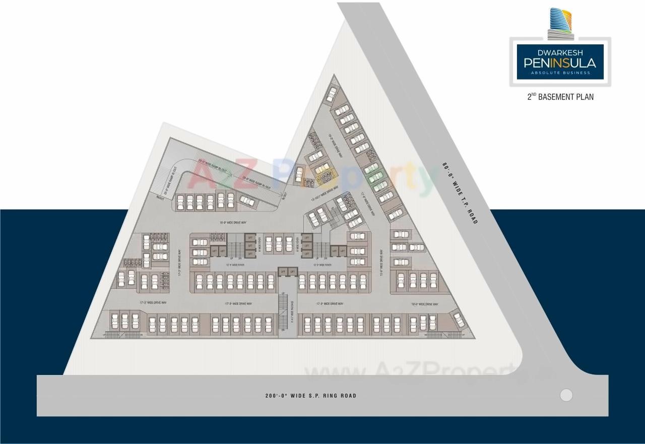Layout of real estate project Dwarkesh Penninsulla located at Chankheda, Ahmedabad, Gujarat