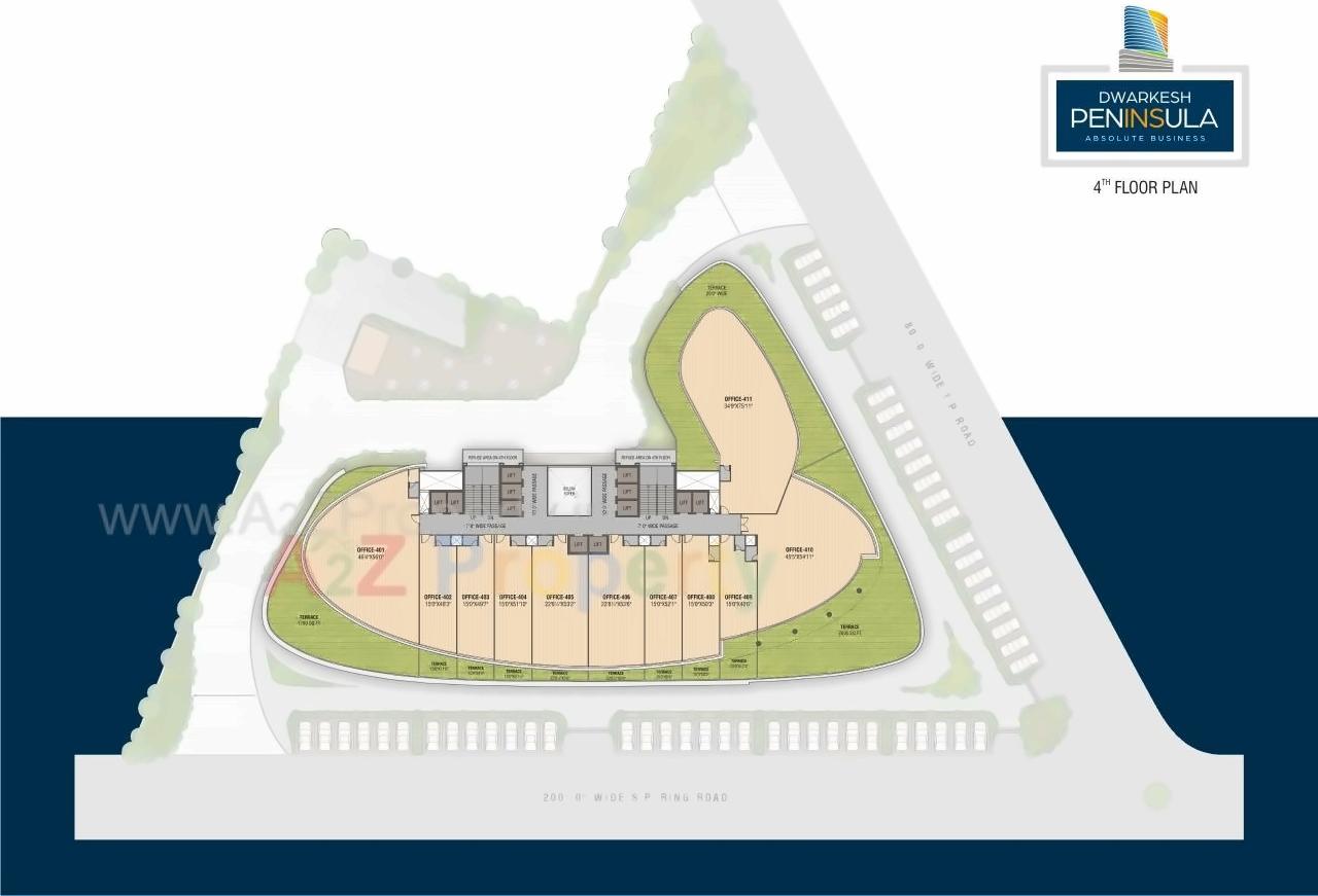 Layout of real estate project Dwarkesh Penninsulla located at Chankheda, Ahmedabad, Gujarat