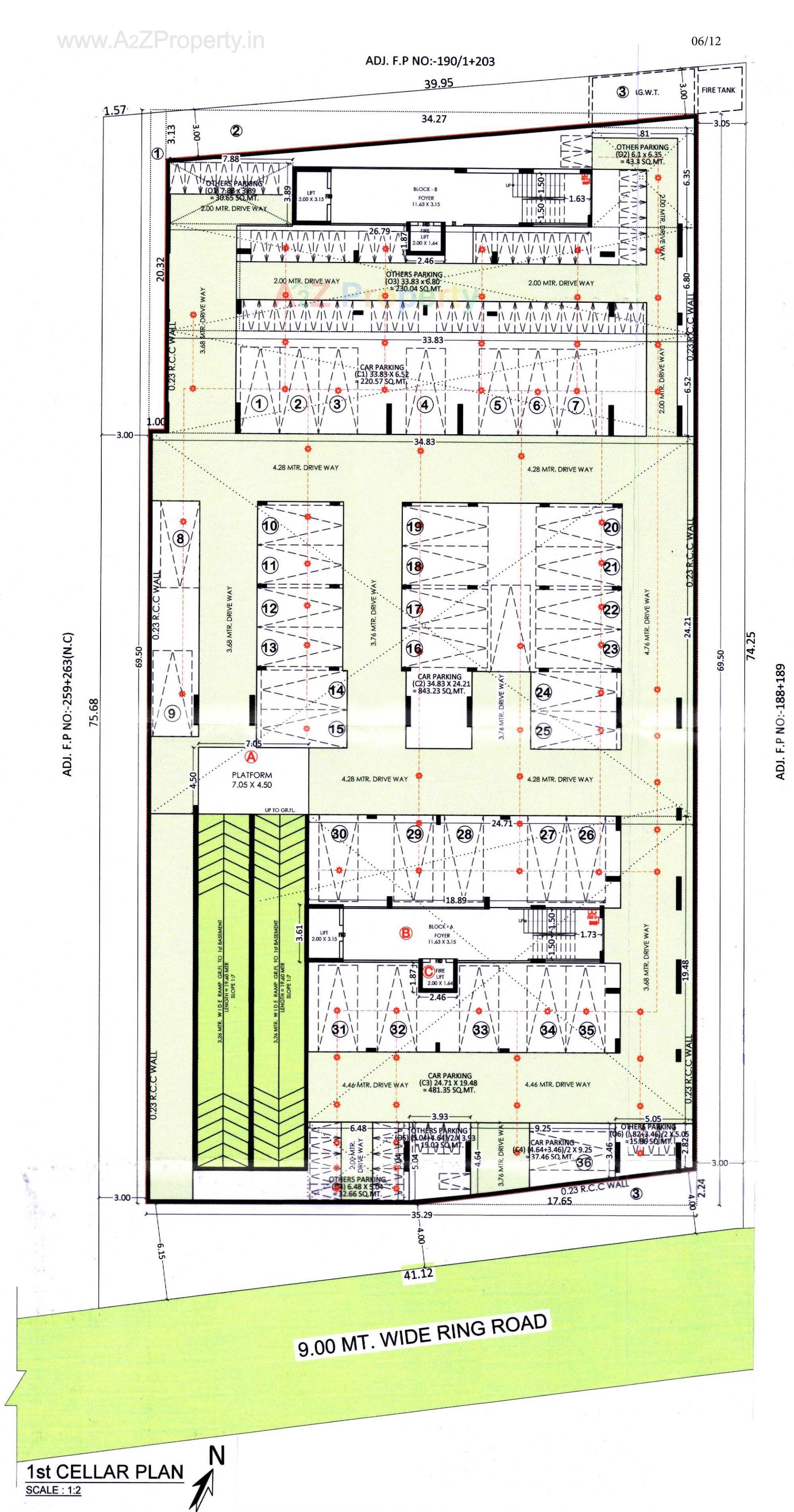 Layout of real estate project Earth Eleanor located at Bopal, Ahmedabad, Gujarat
