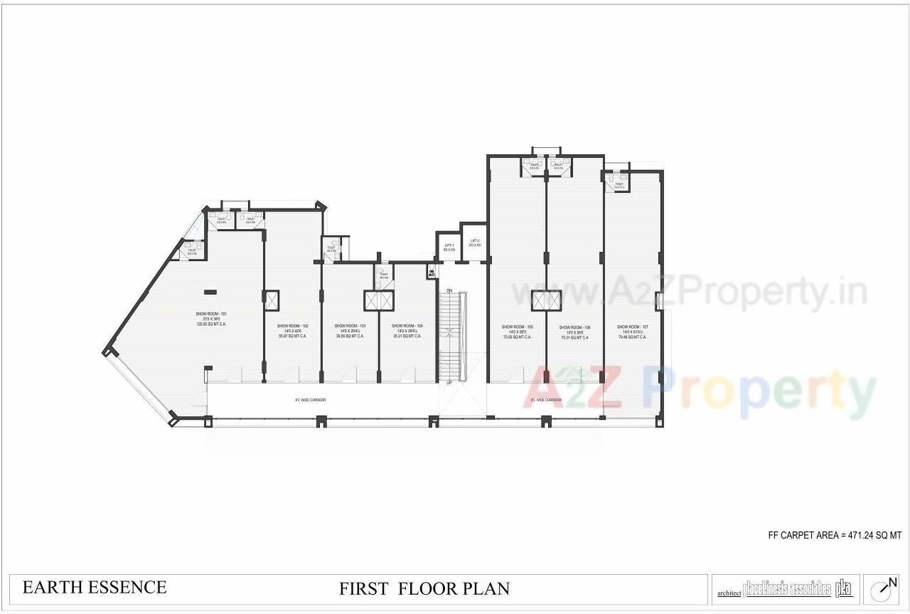 Layout of real estate project Earth Essence located at Thaltej, Ahmedabad, Gujarat