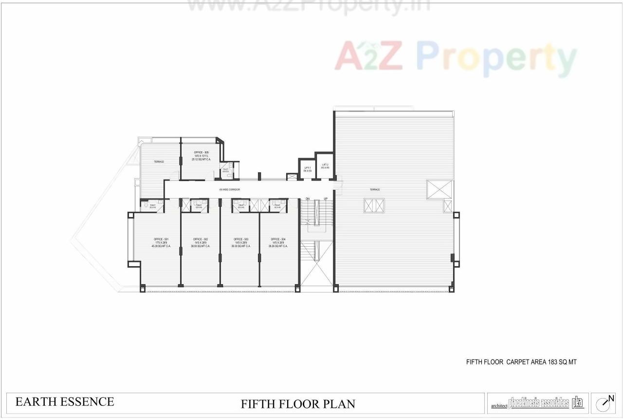 Layout of real estate project Earth Essence located at Thaltej, Ahmedabad, Gujarat