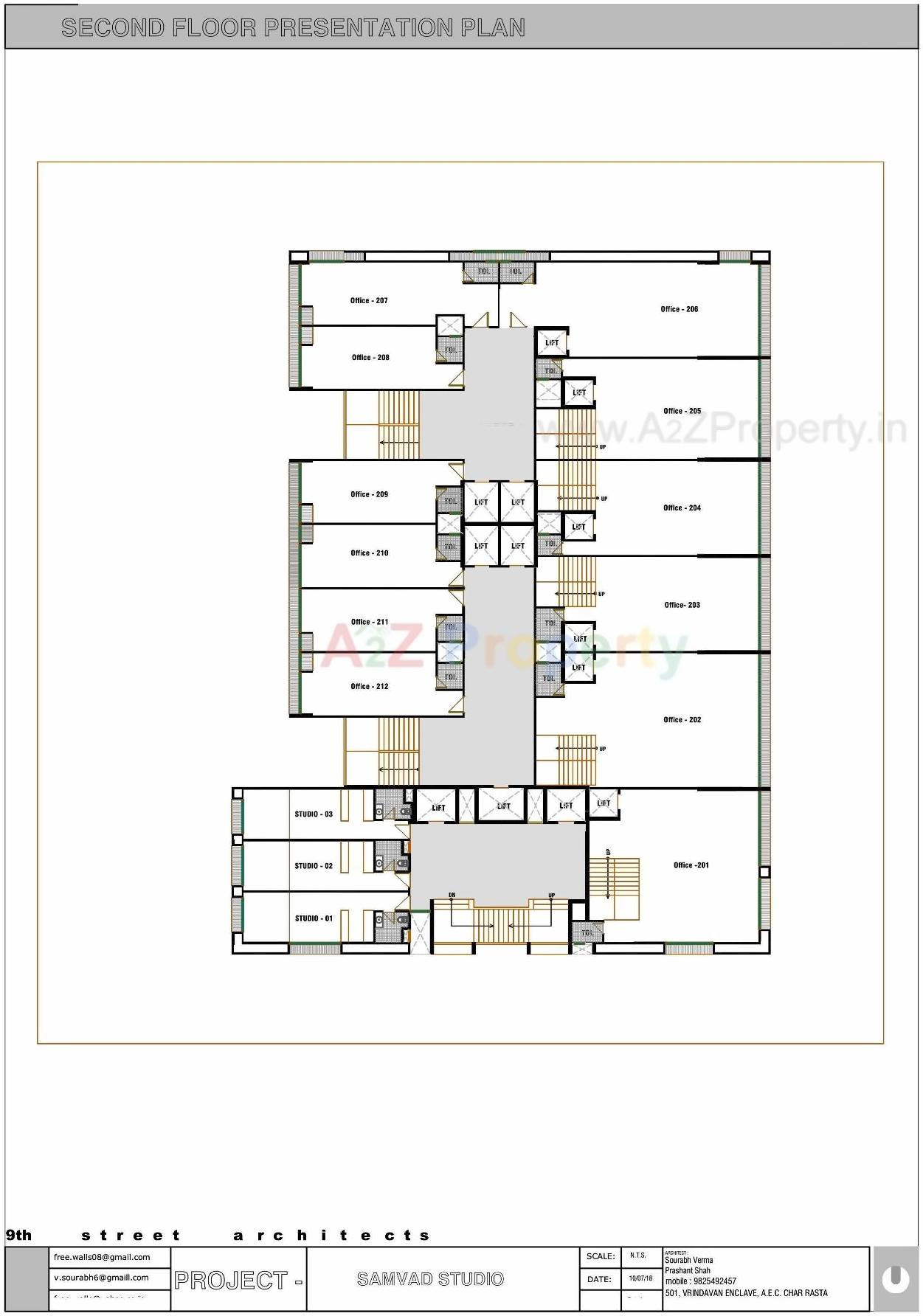 Layout of real estate project Eastface located at Ambli, Ahmedabad, Gujarat