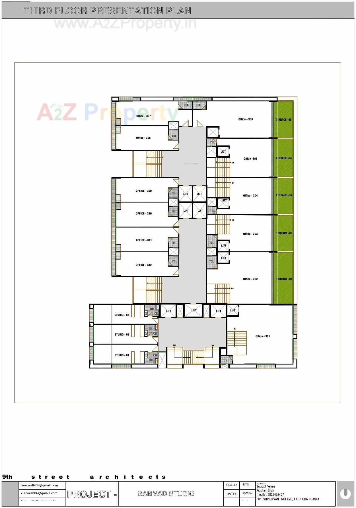 Layout of real estate project Eastface located at Ambli, Ahmedabad, Gujarat