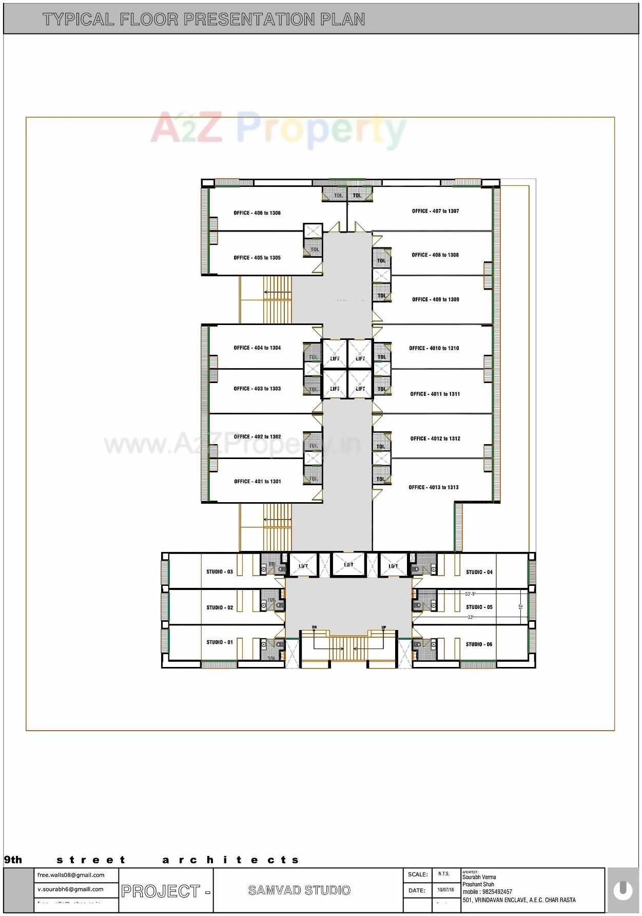 Layout of real estate project Eastface located at Ambli, Ahmedabad, Gujarat