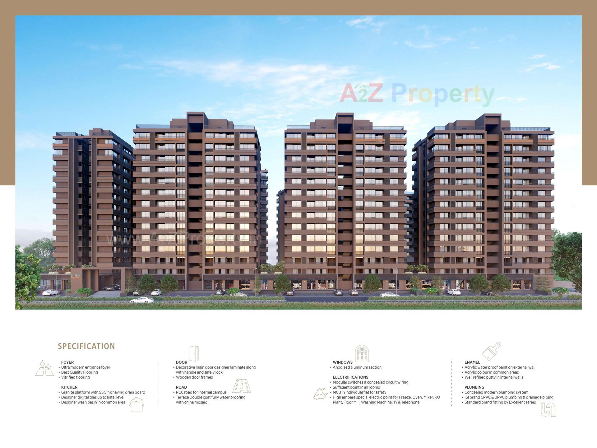 3D Elevation of real estate project Eden Parmeshwar located at Ahmedabad, Ahmedabad, Gujarat