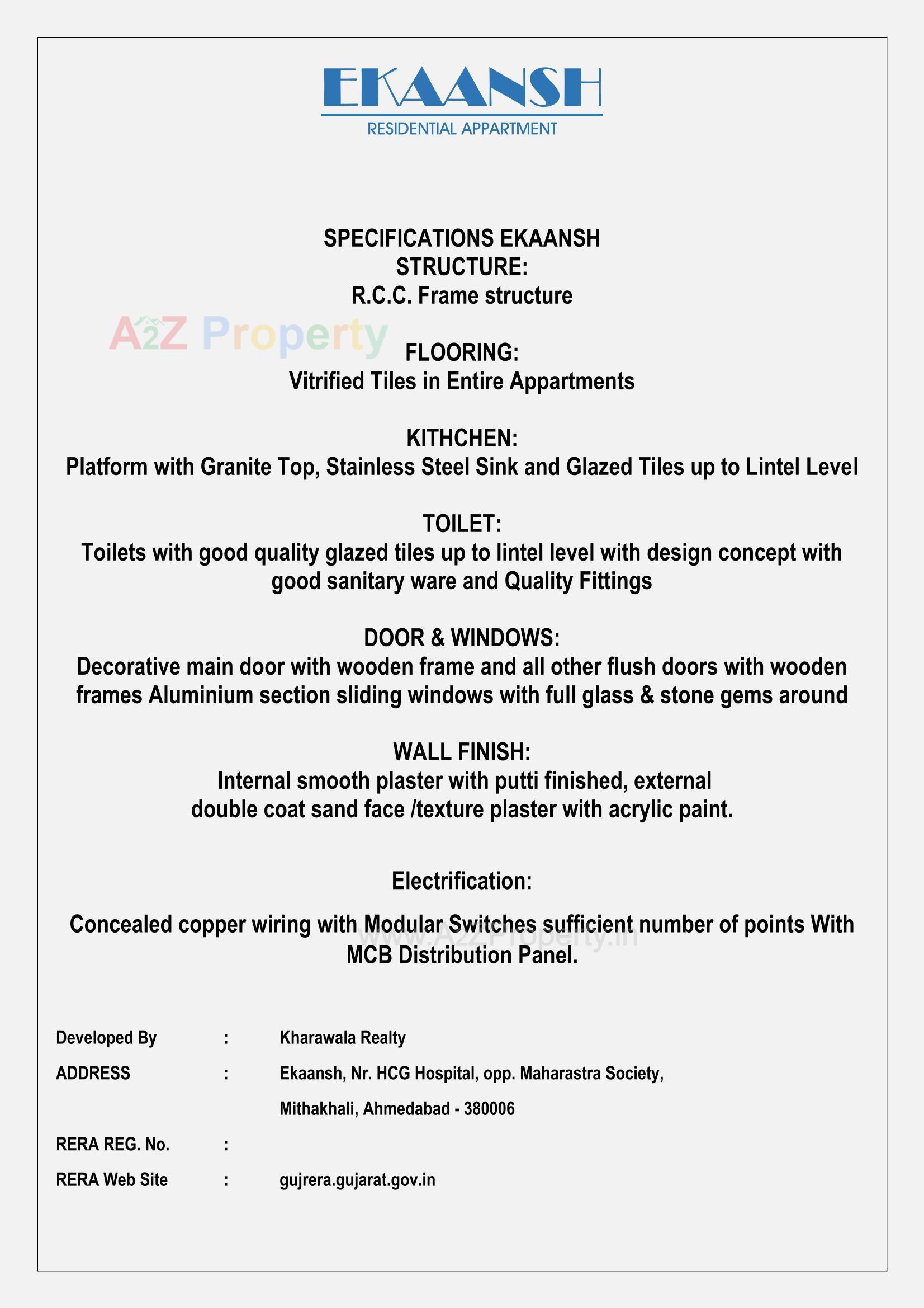  of real estate project Ekaansh located at Changispur, Ahmedabad, Gujarat