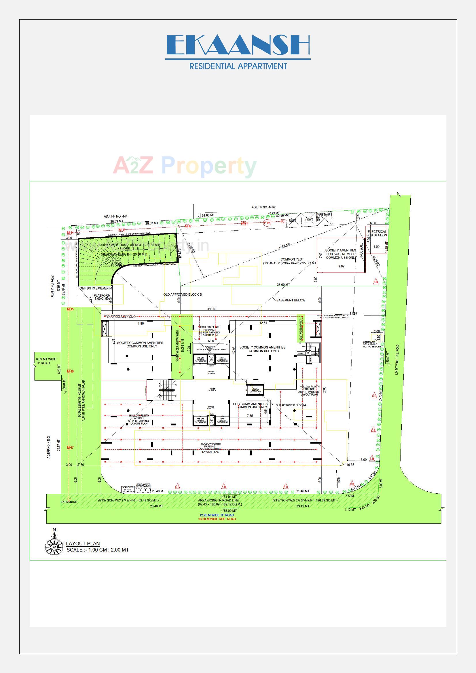 Layout of real estate project Ekaansh located at Changispur, Ahmedabad, Gujarat