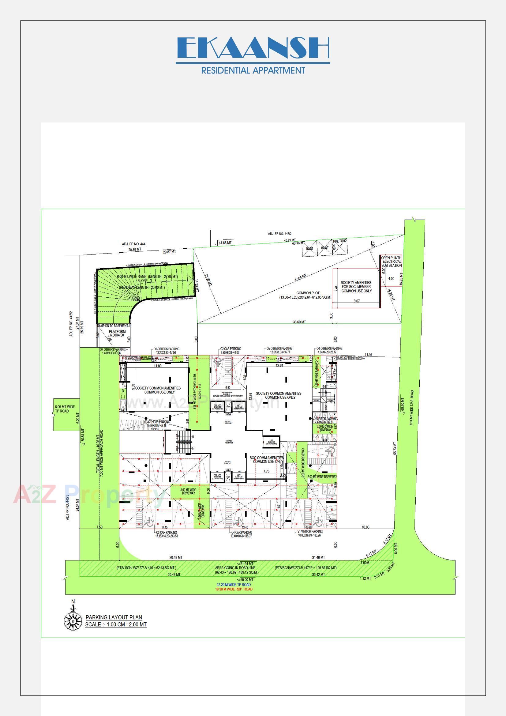 Layout of real estate project Ekaansh located at Changispur, Ahmedabad, Gujarat