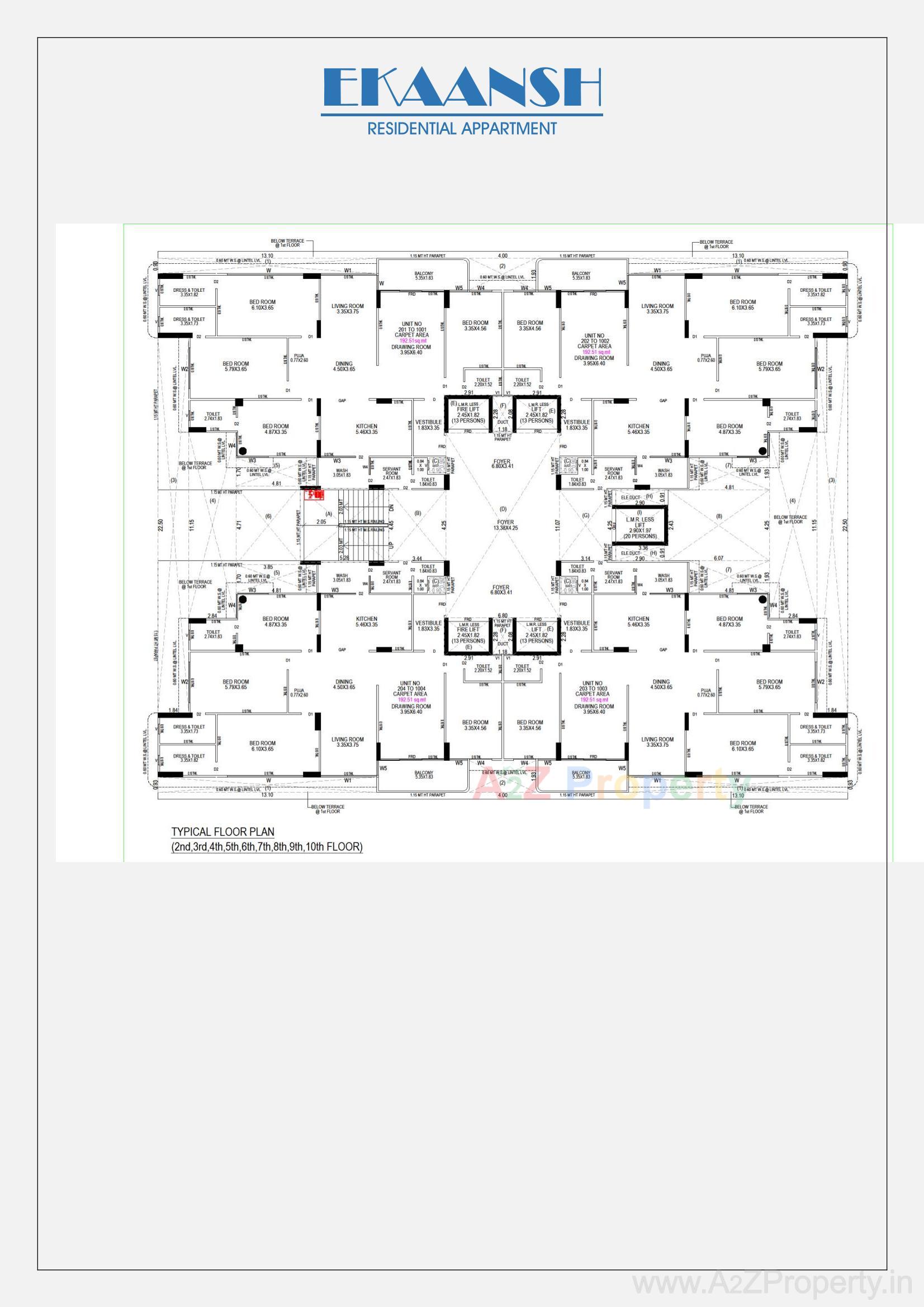 Layout of real estate project Ekaansh located at Changispur, Ahmedabad, Gujarat