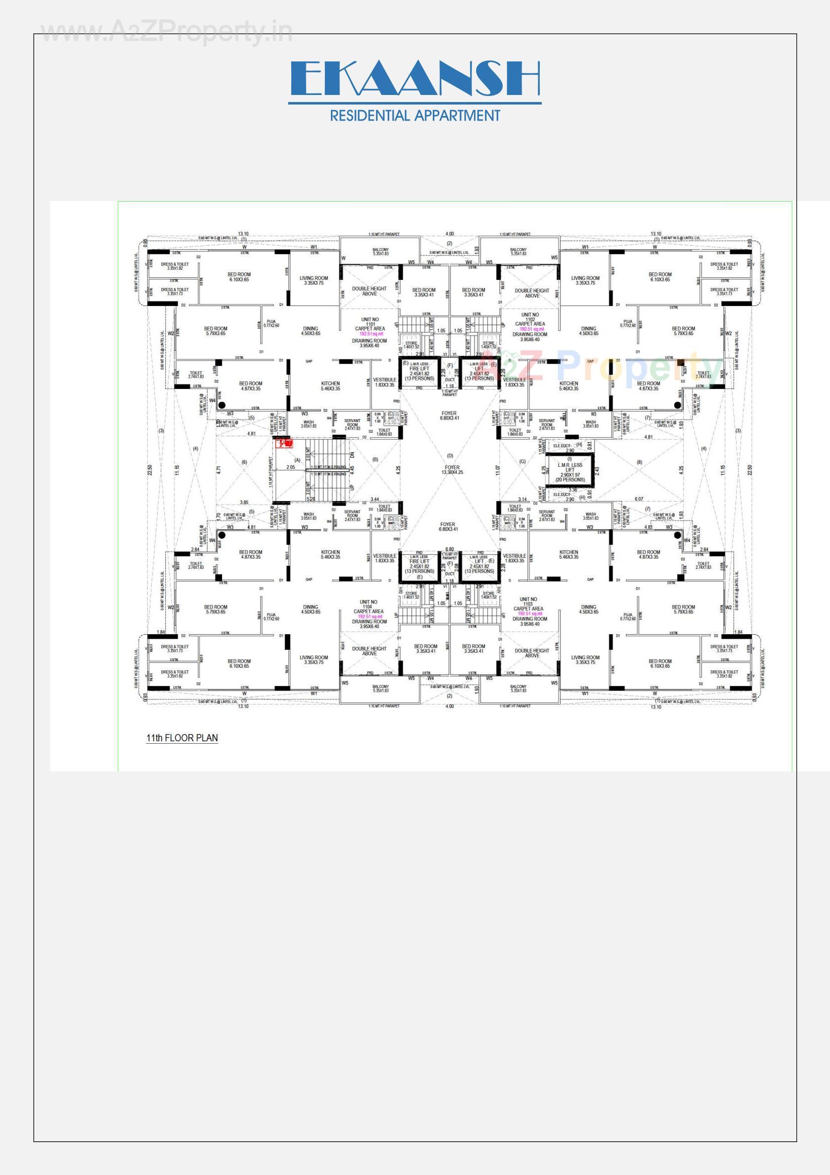 Layout of real estate project Ekaansh located at Changispur, Ahmedabad, Gujarat