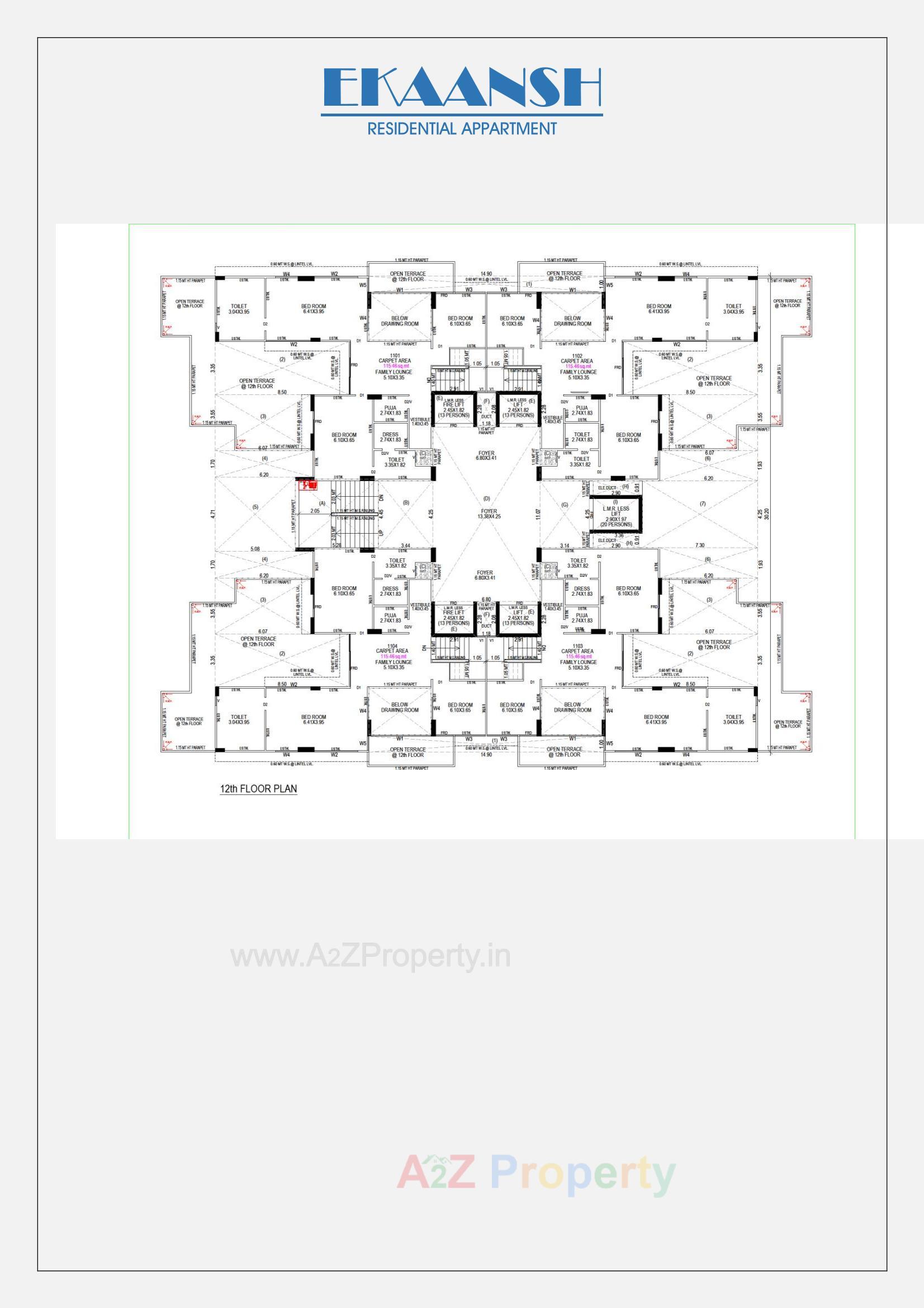 Layout of real estate project Ekaansh located at Changispur, Ahmedabad, Gujarat