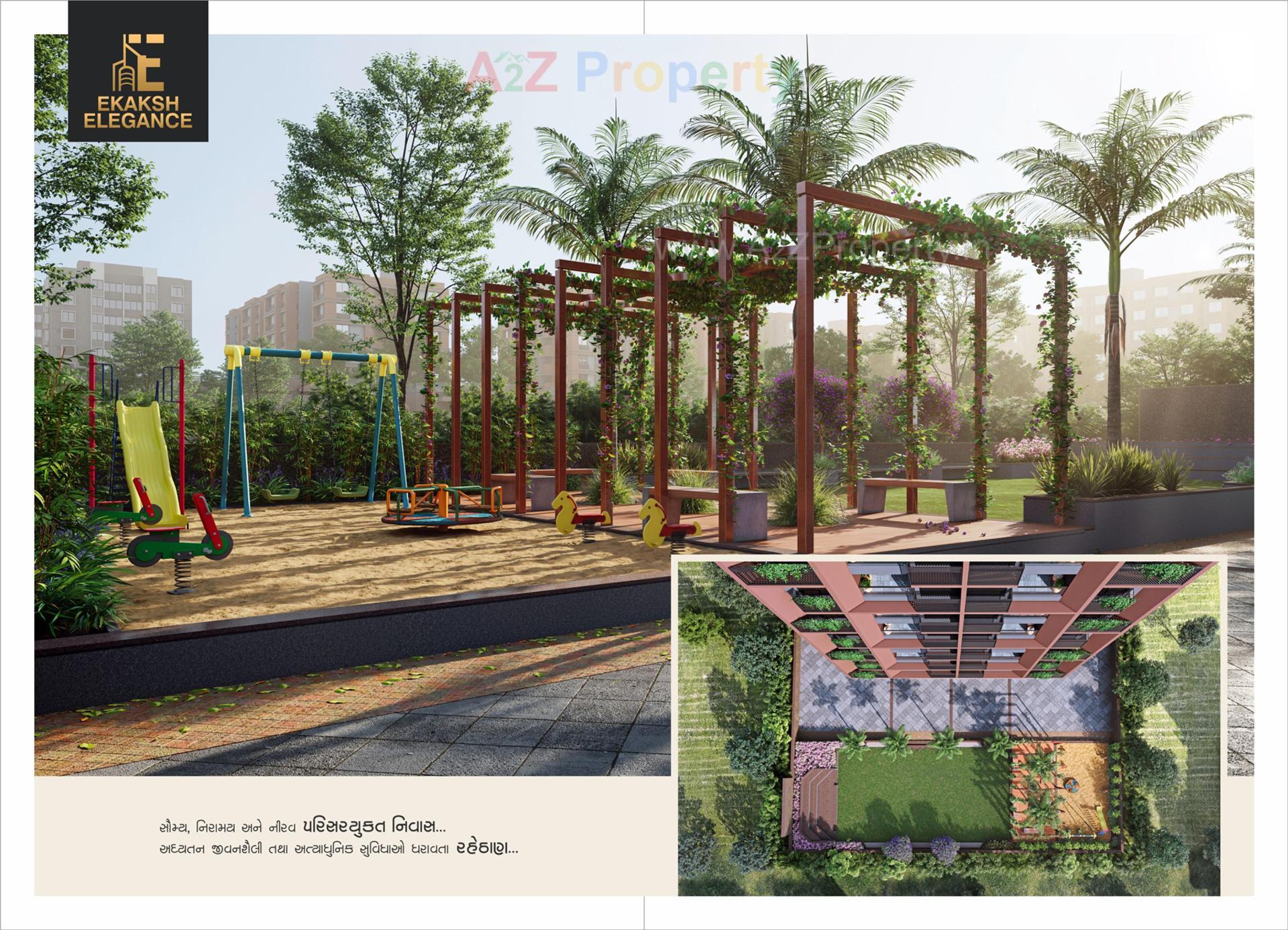 3D Elevation of real estate project Ekaksh Elegance located at Vinzol, Ahmedabad, Gujarat